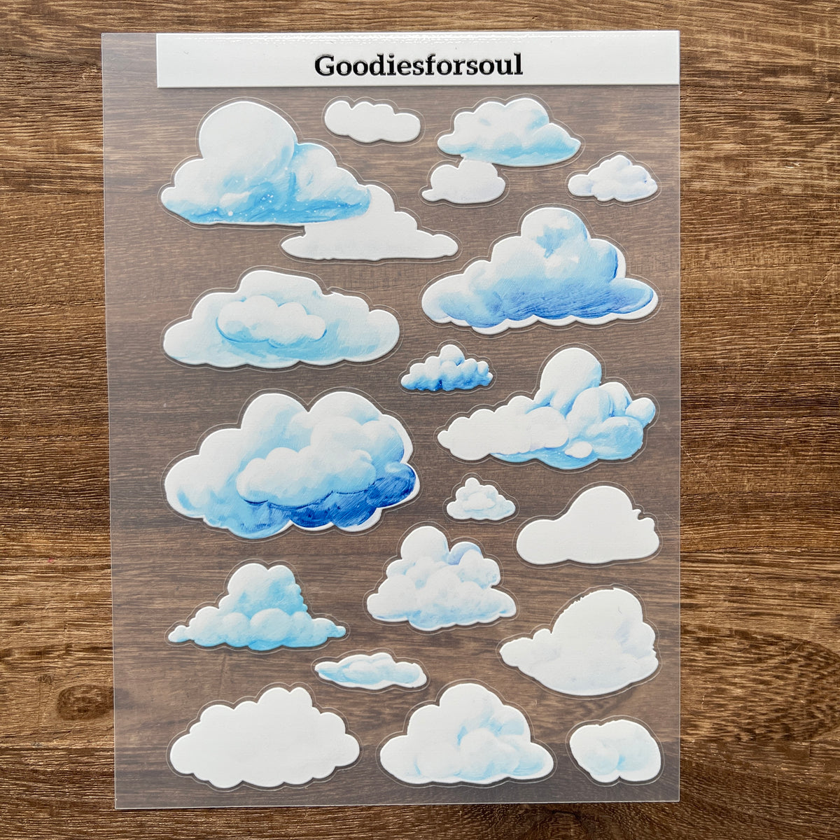 Full cloud PET sticker sheet
