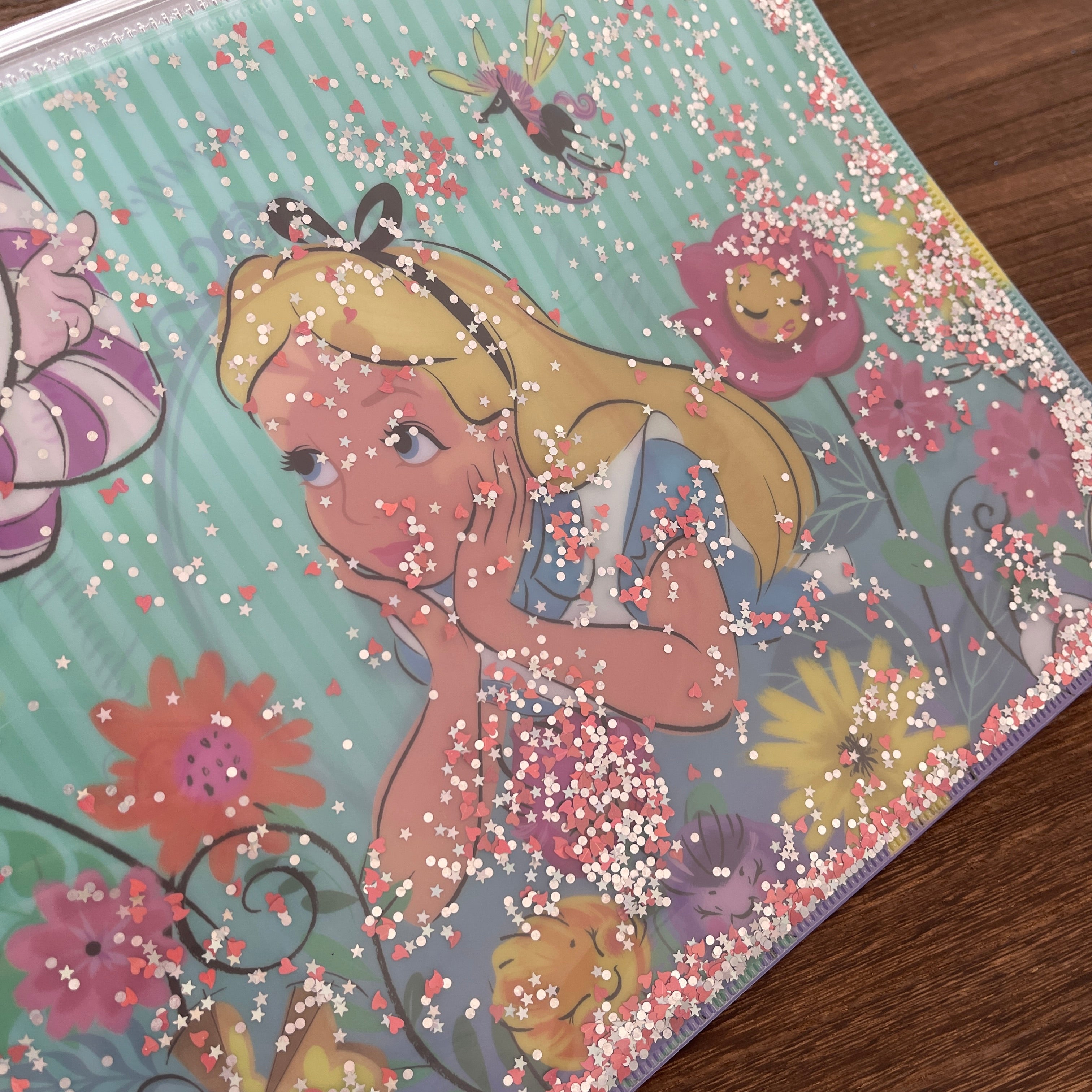 Alice in Wonderland A4 Zip Folder File 1 Set 5 pcs