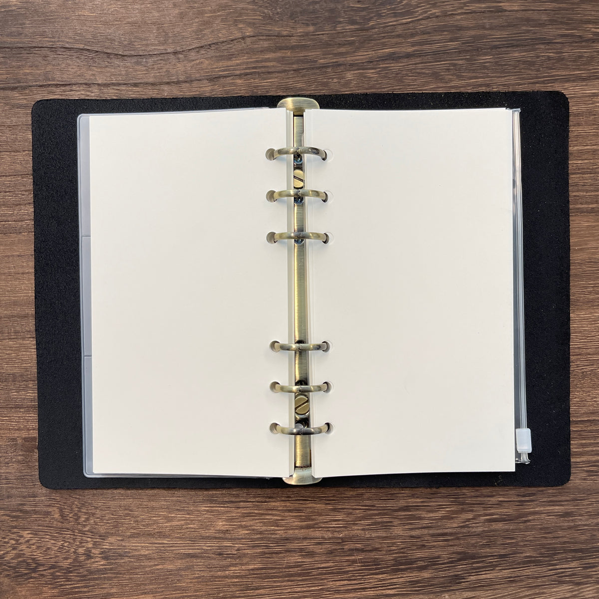 Black leather binder journal – view 7