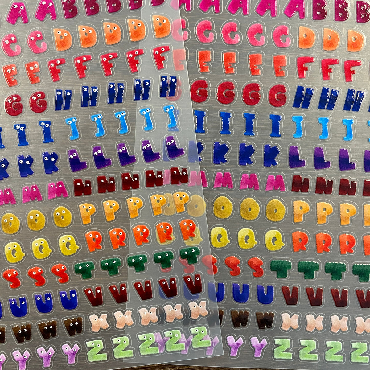 Letters with eyes