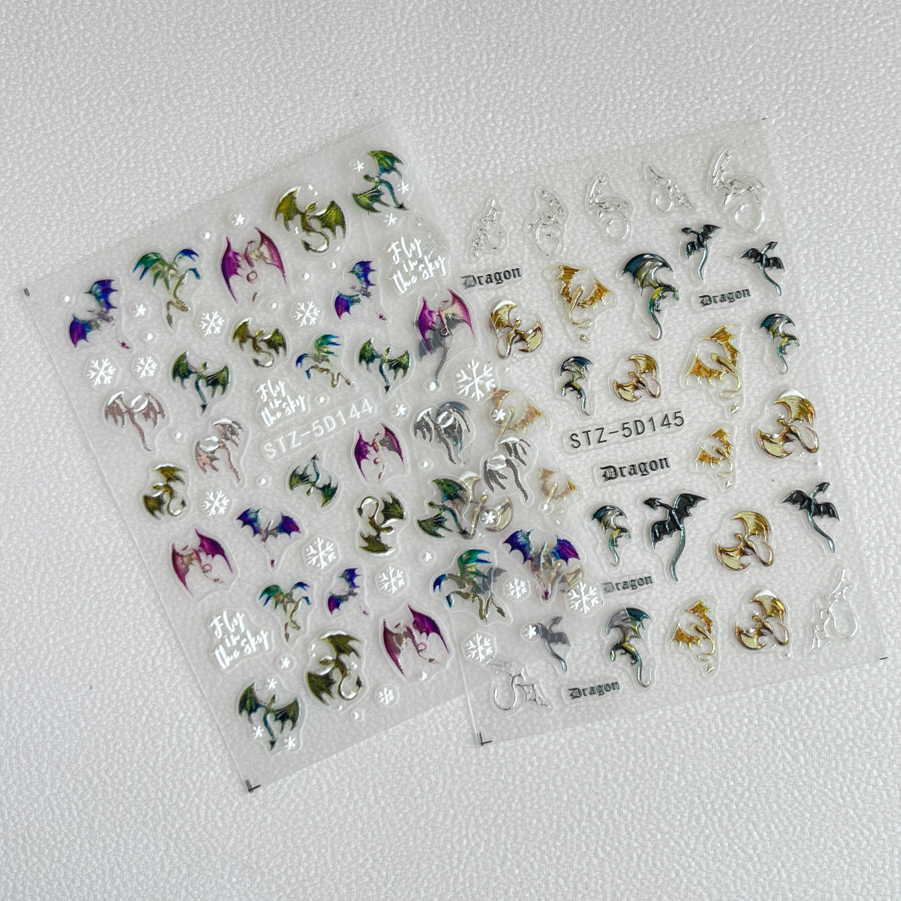 M288- Dragon Embossed Mini sticker 1 Pcs