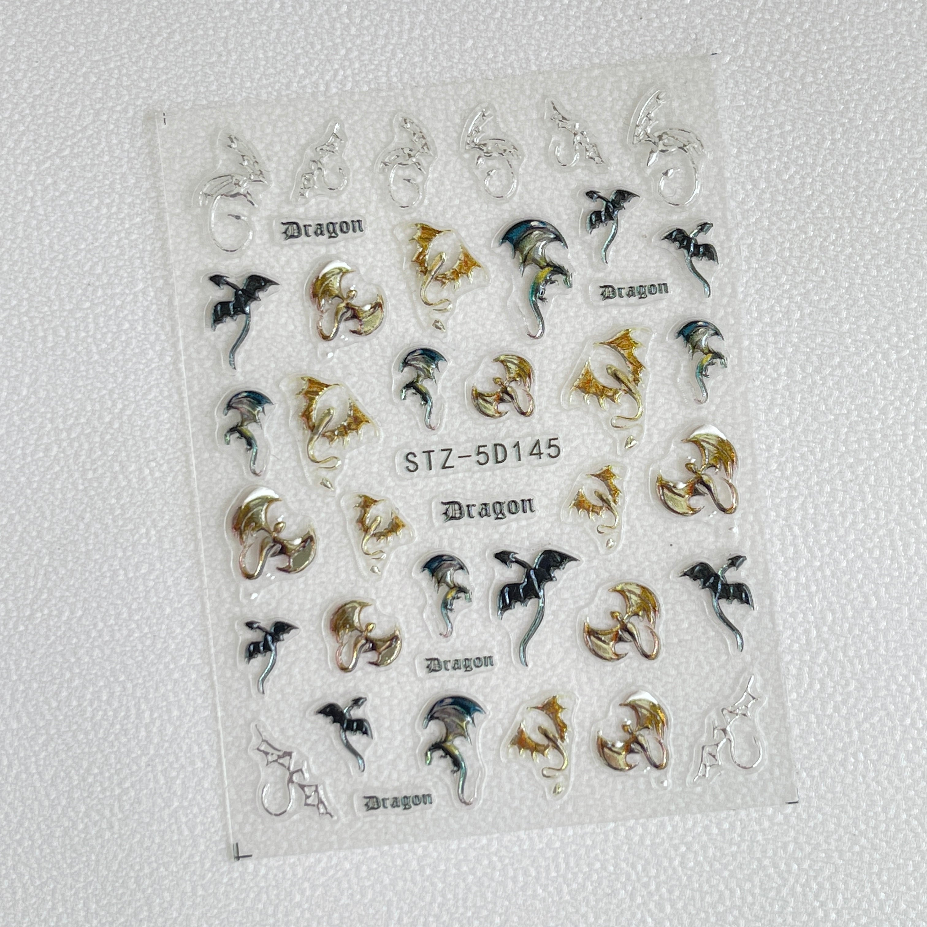 M288- Dragon Embossed Mini sticker 1 Pcs