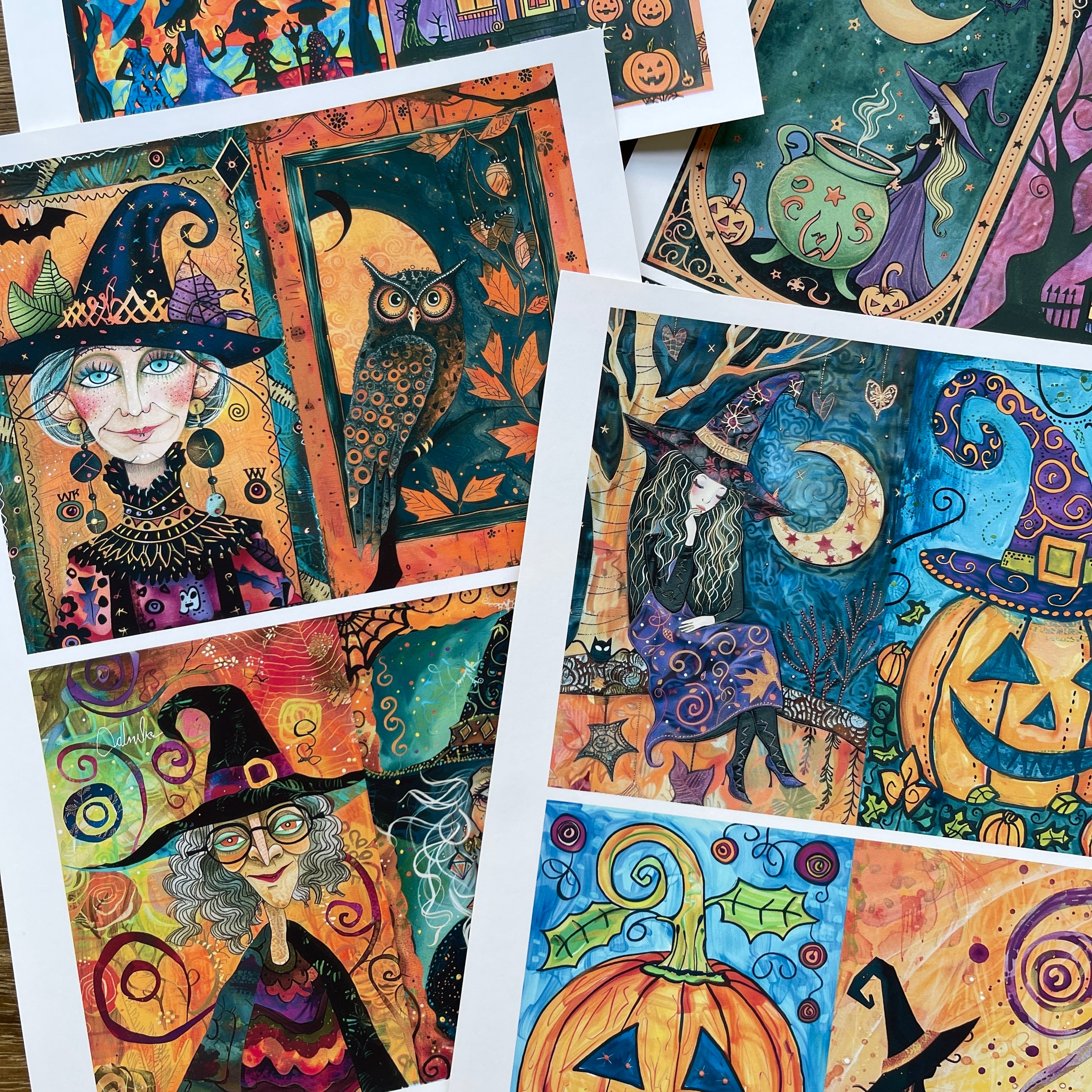 A4 size Vintage Dark Witch Style paper 8 pcs