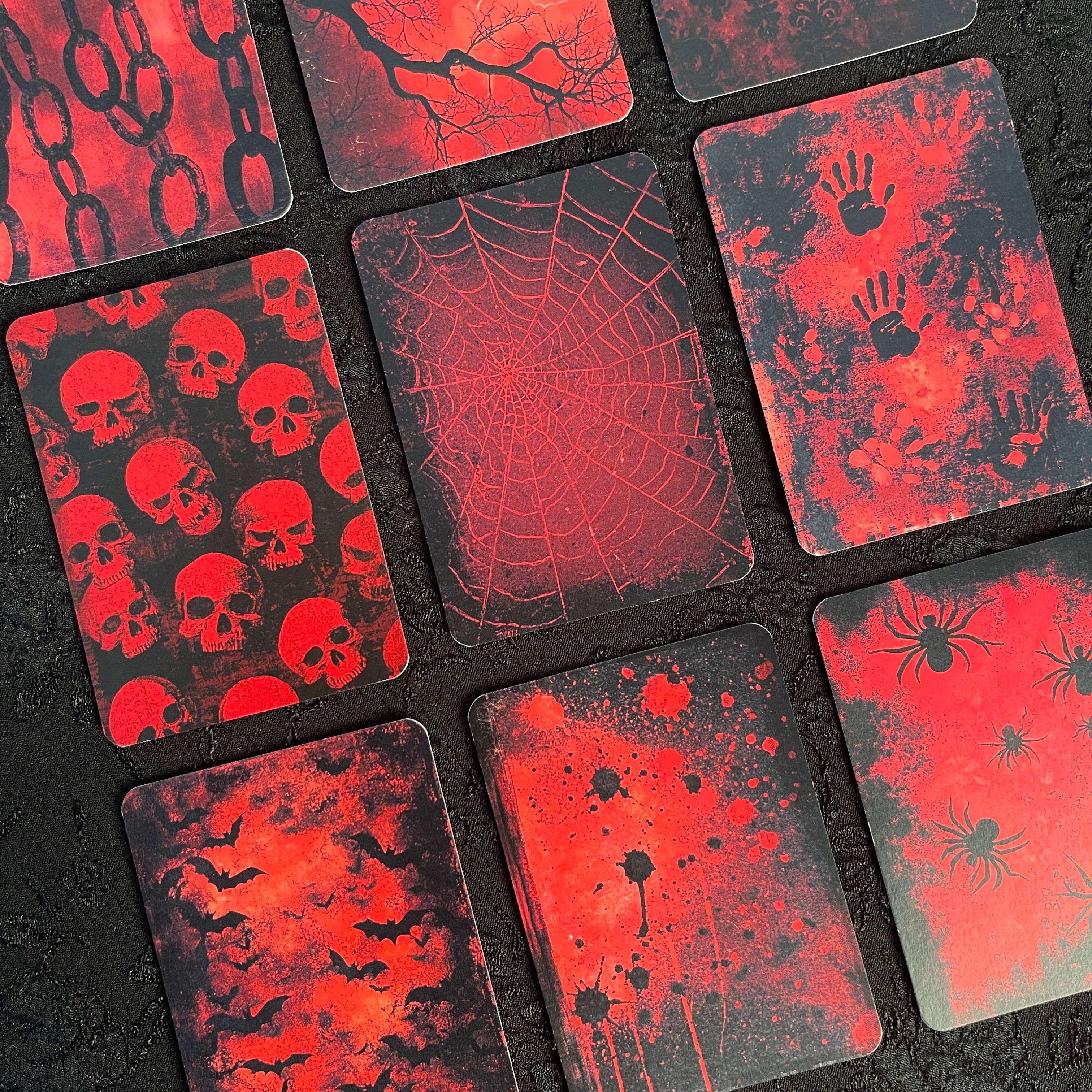 Crimson background ATC cards 1 pack 20pcs 2.5*3.5 inch