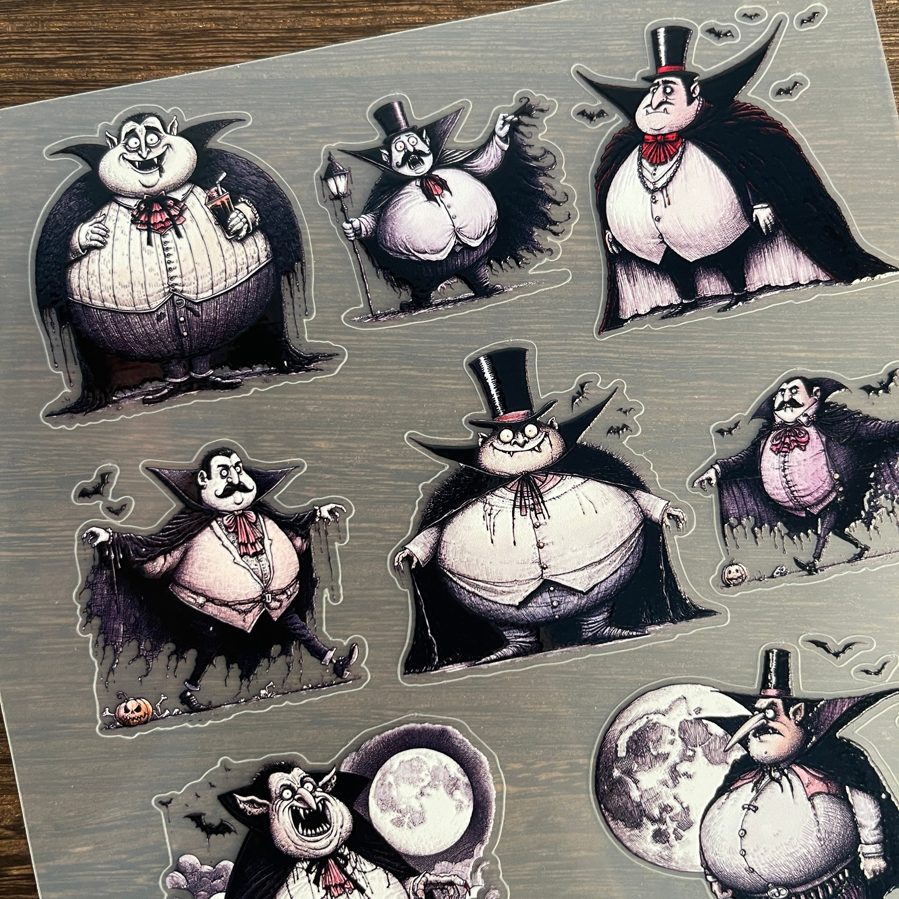 3D Dracula vampire PET Sticker 1 Pcs