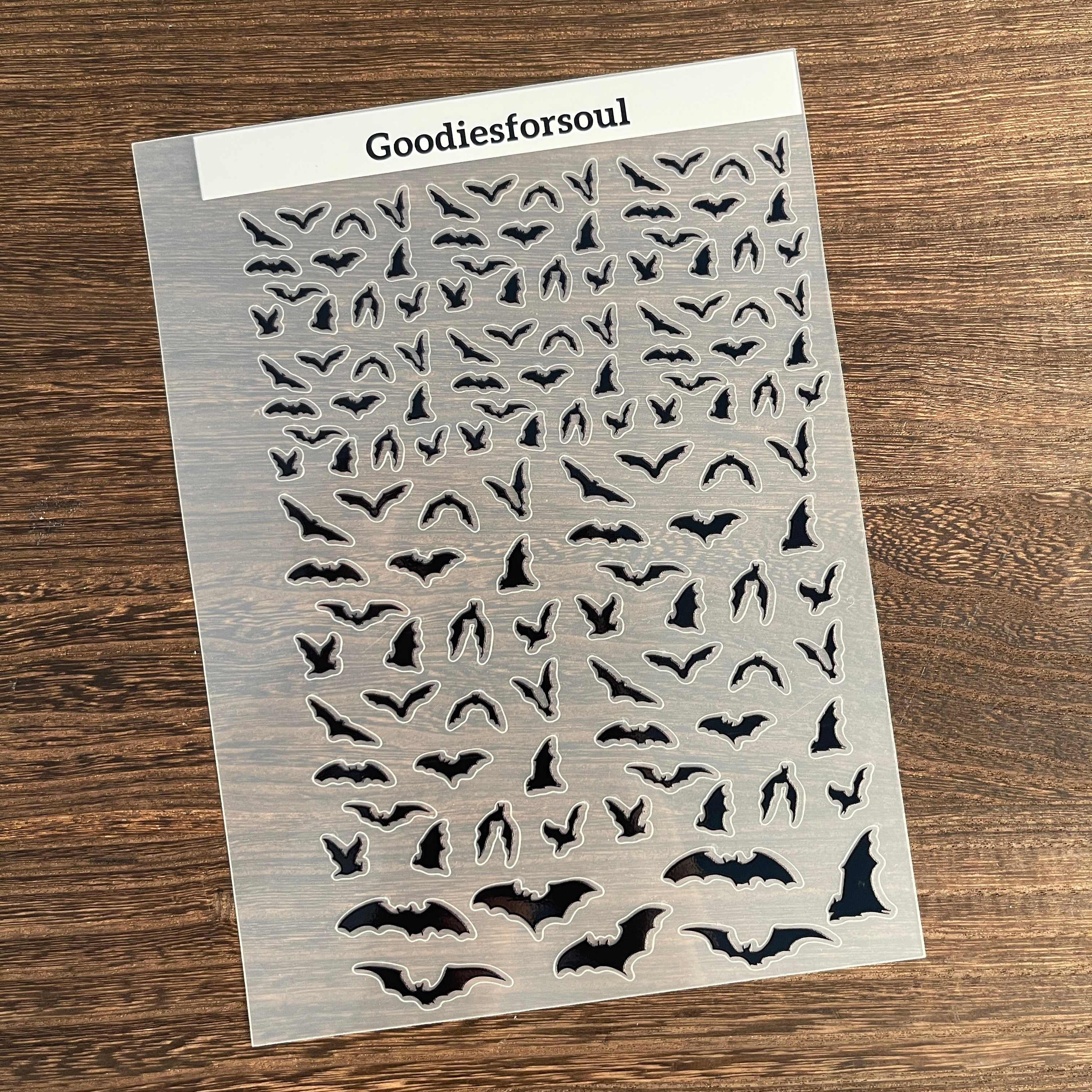 3D Bat PET Sticker 1 Pcs