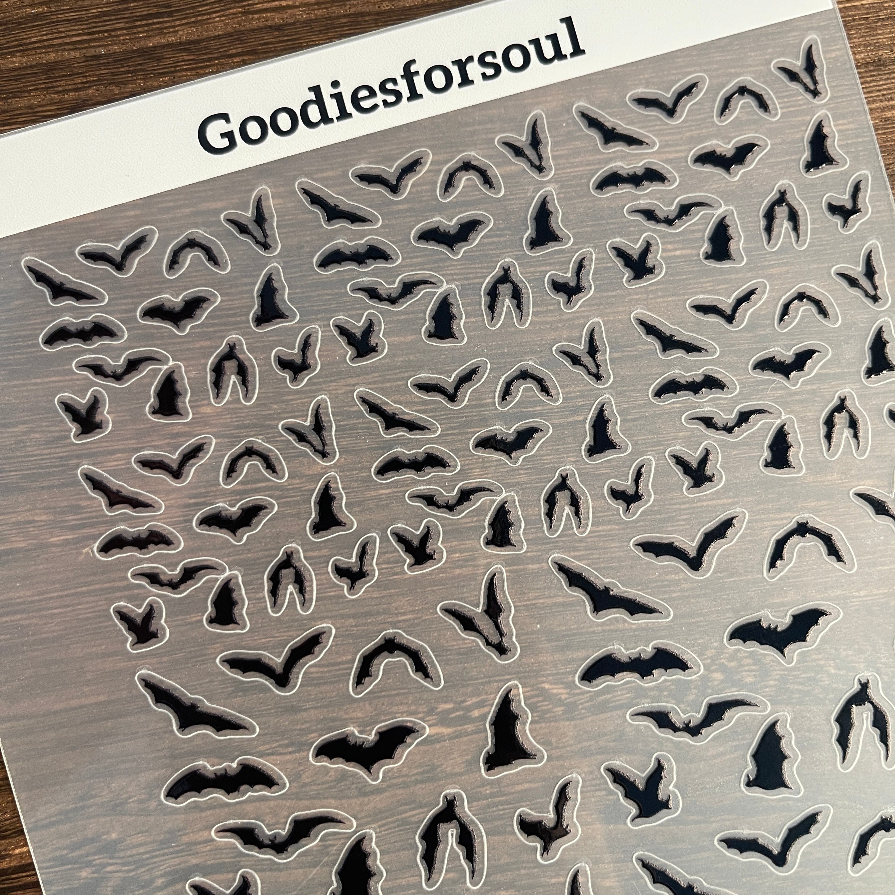 3D Bat PET Sticker 1 Pcs