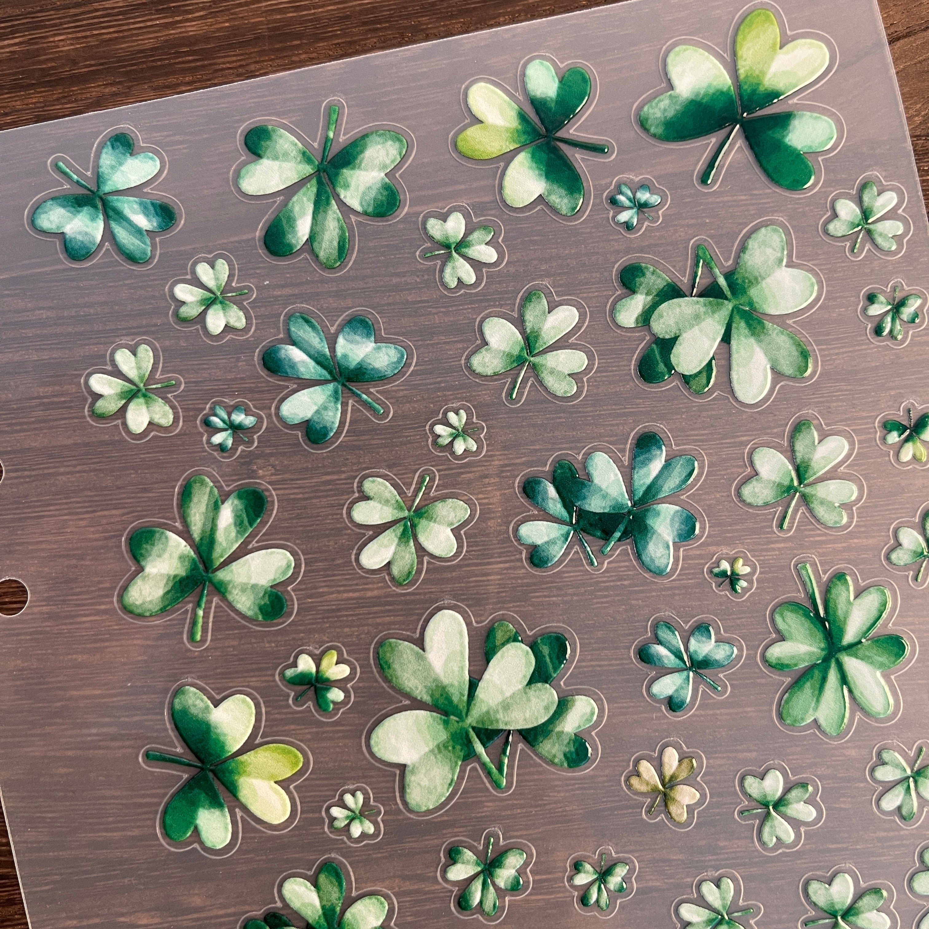 3D Four-leaf clover PET Sticker 1 Pcs