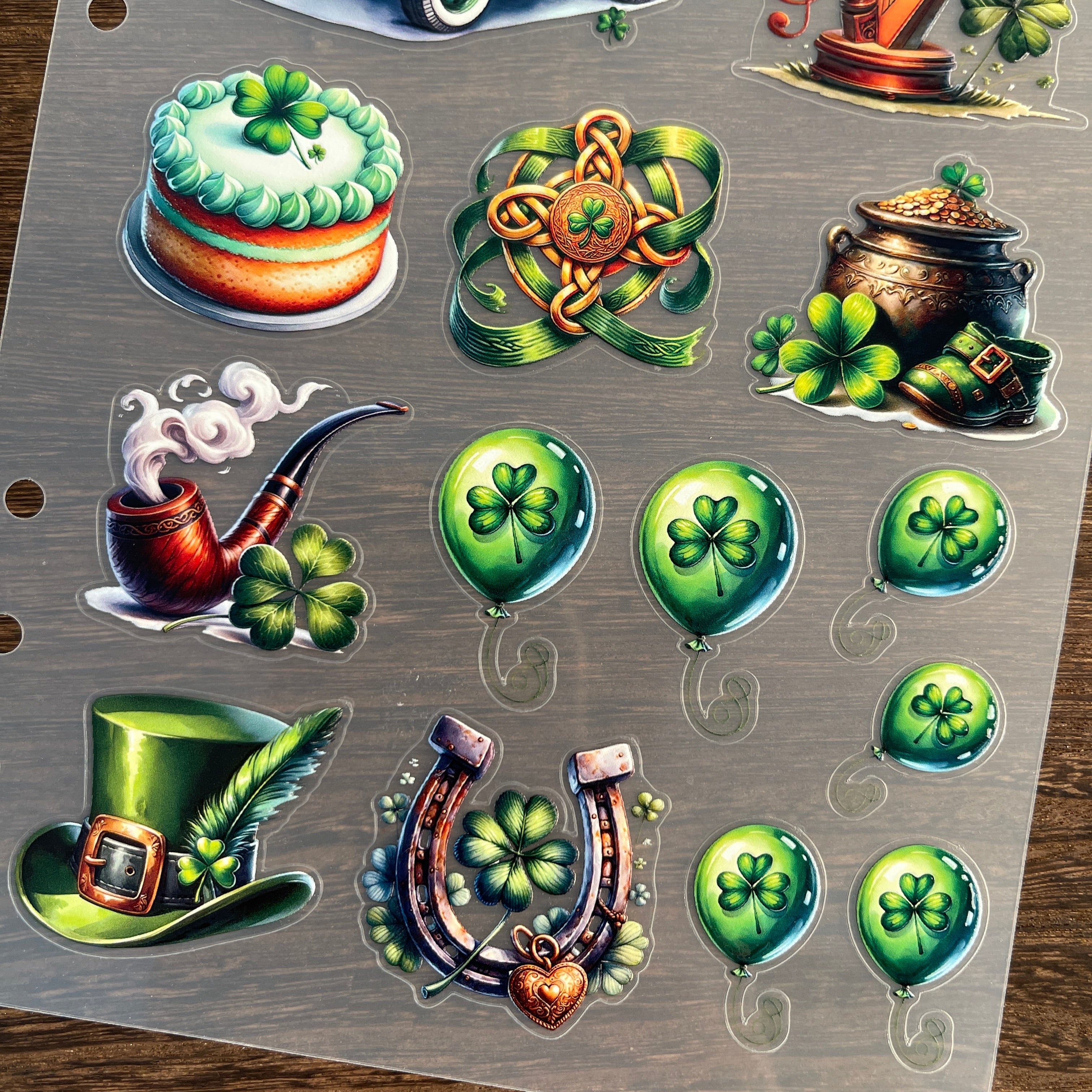 3D New St. Patrick's Day PET Sticker 1 Pcs