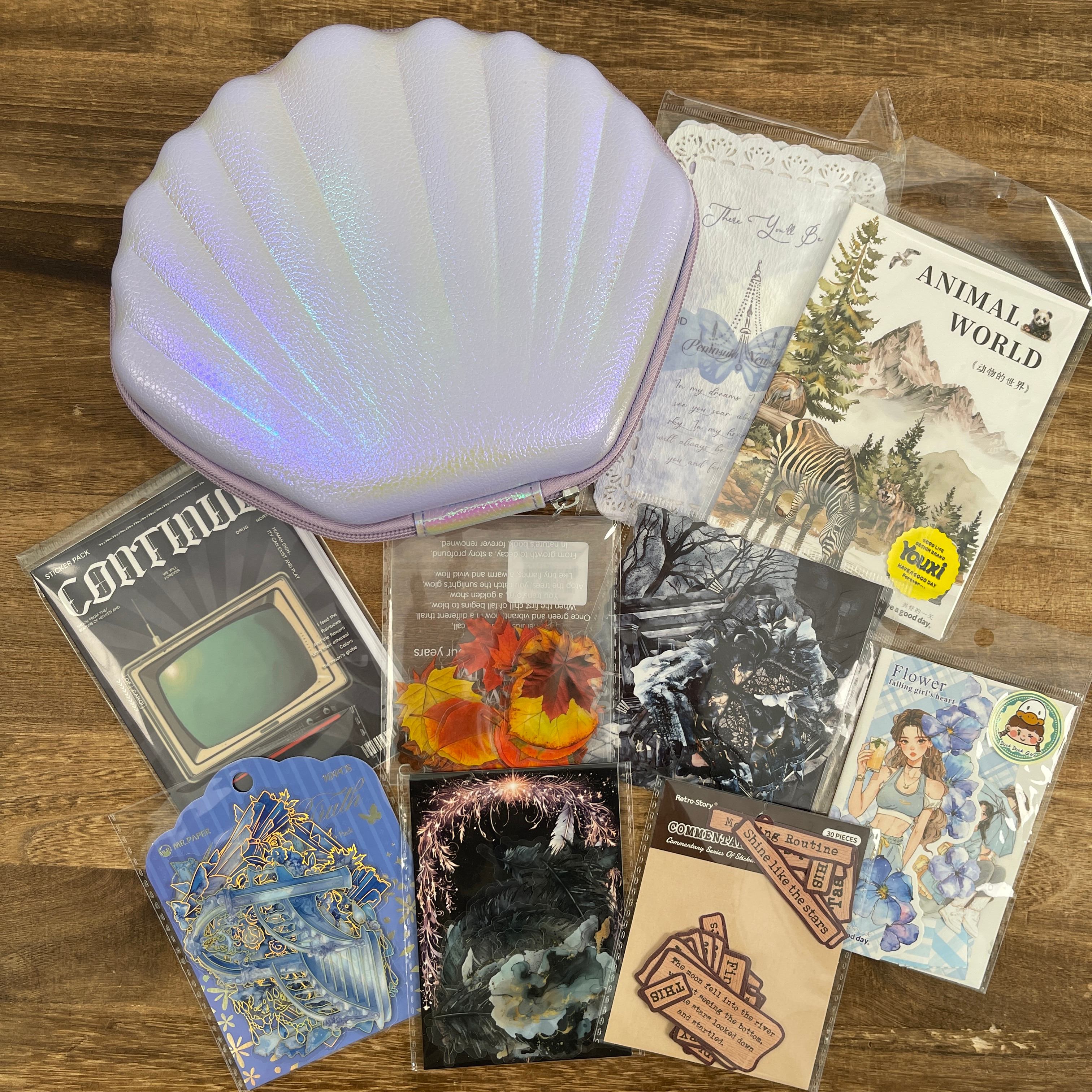 Colorful journaling supplies mixed bundle