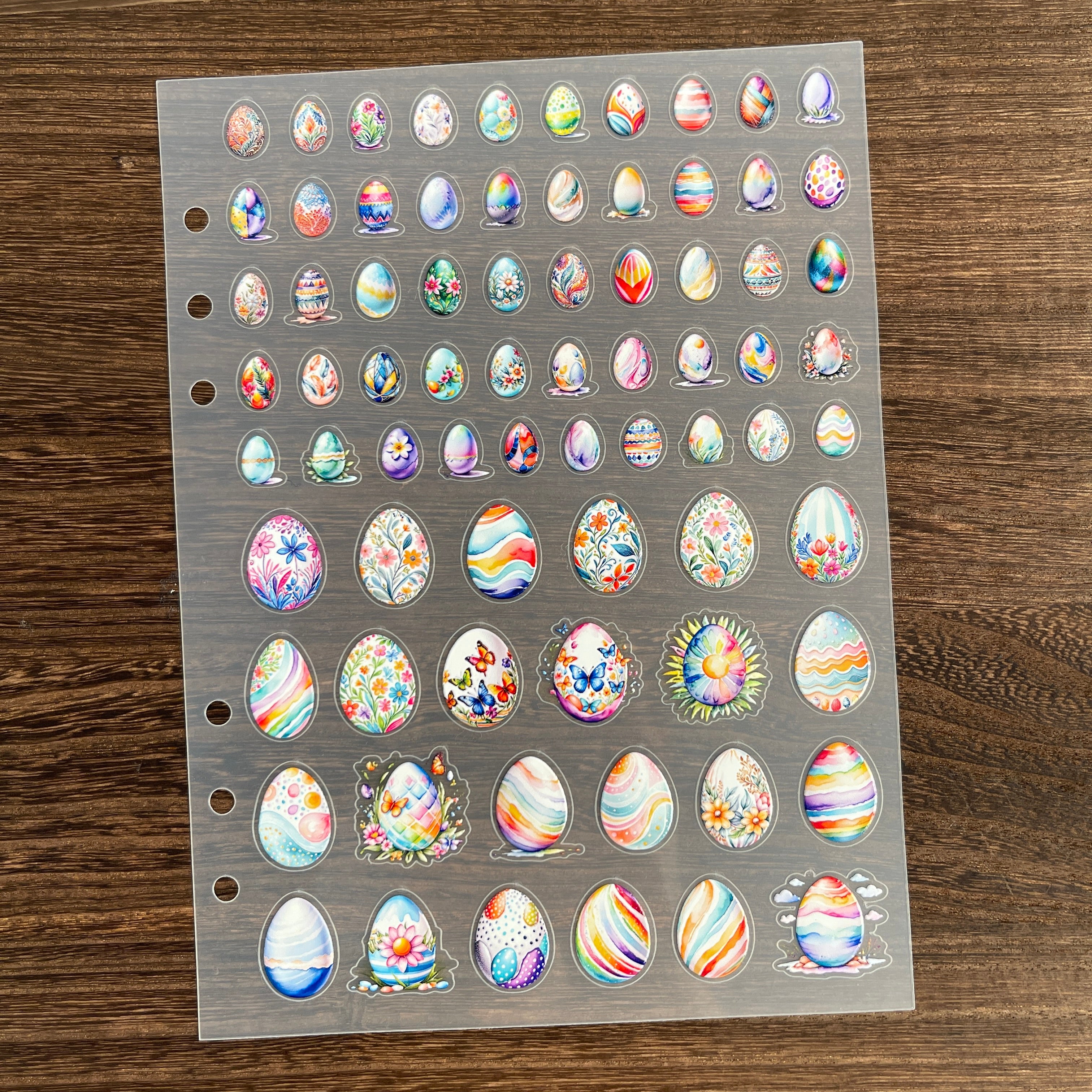 3D Easter Eggs PET Sticker 1 Pcs