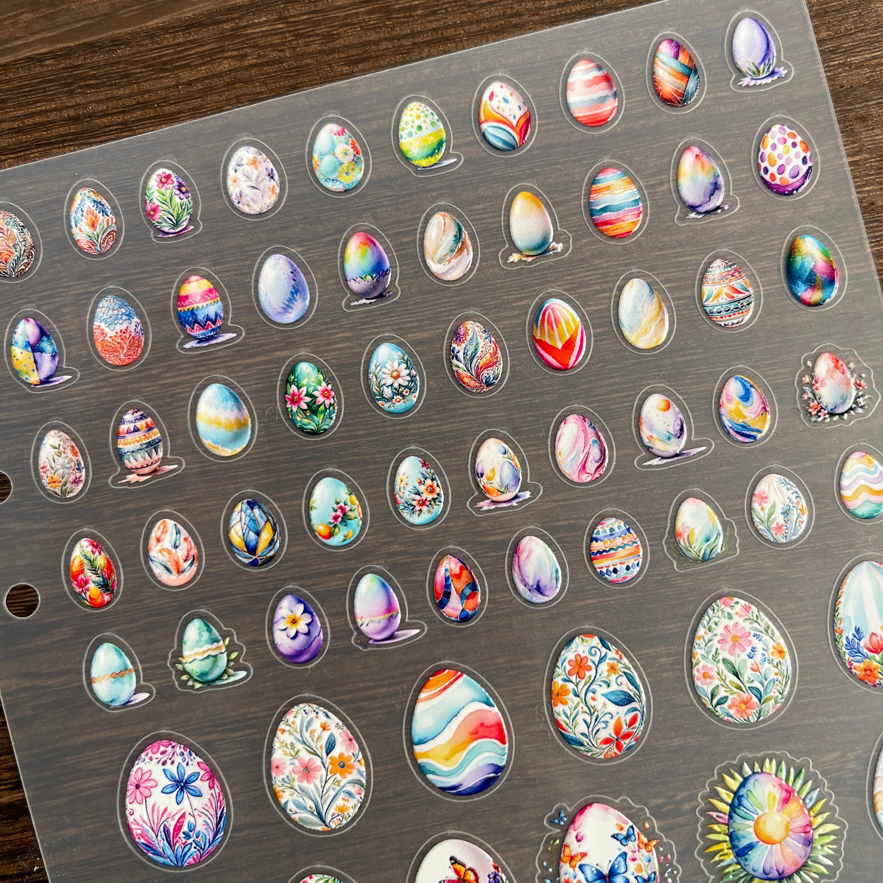 3D Easter Eggs PET Sticker 1 Pcs