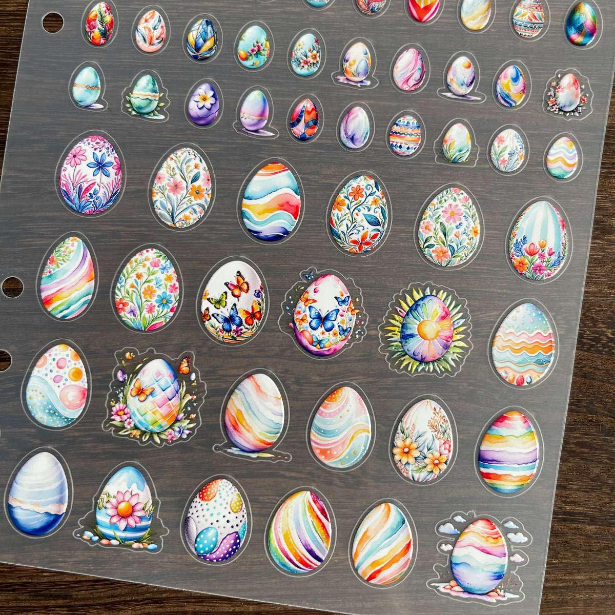 3D Easter Eggs PET Sticker 1 Pcs