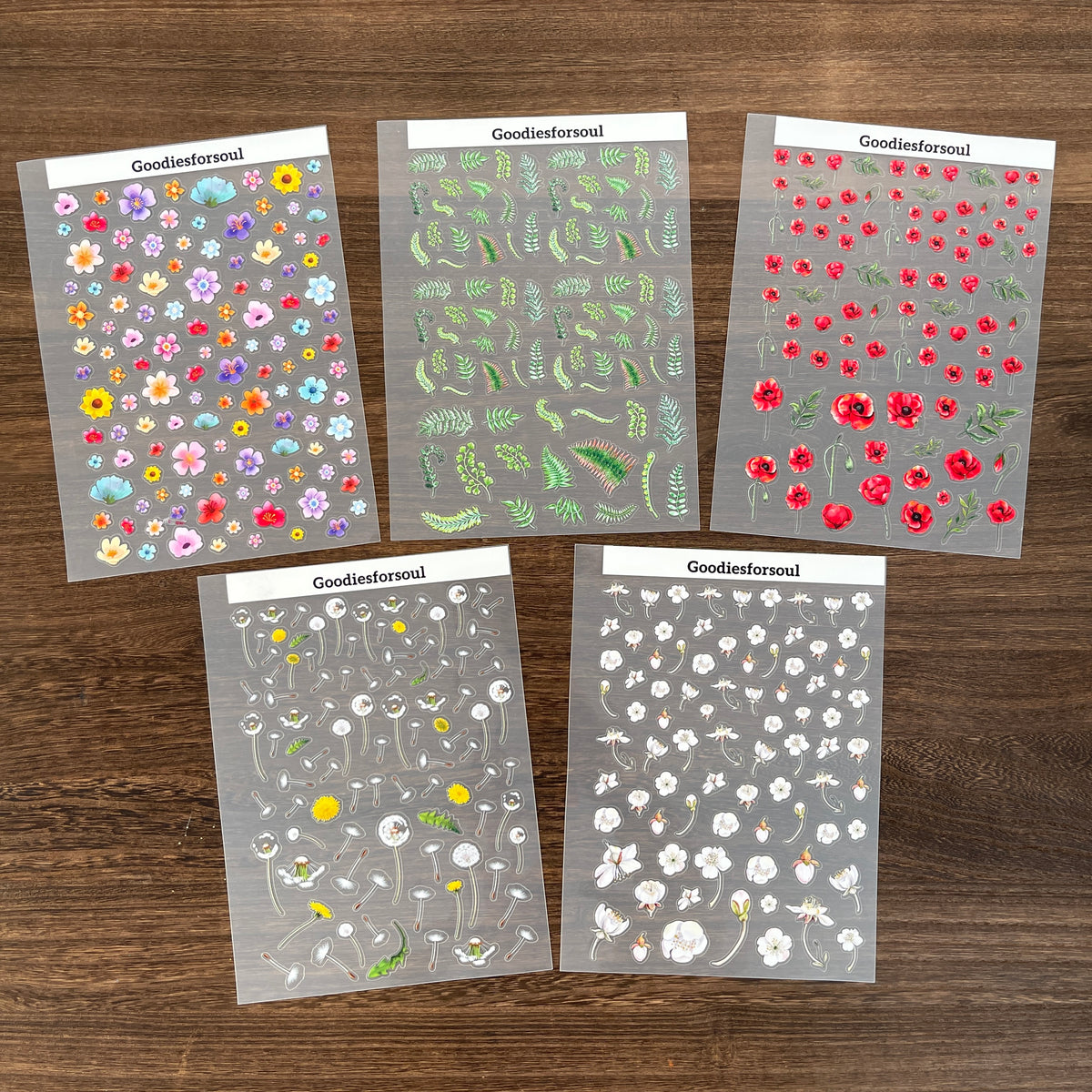 Wildflower sticker sheets
