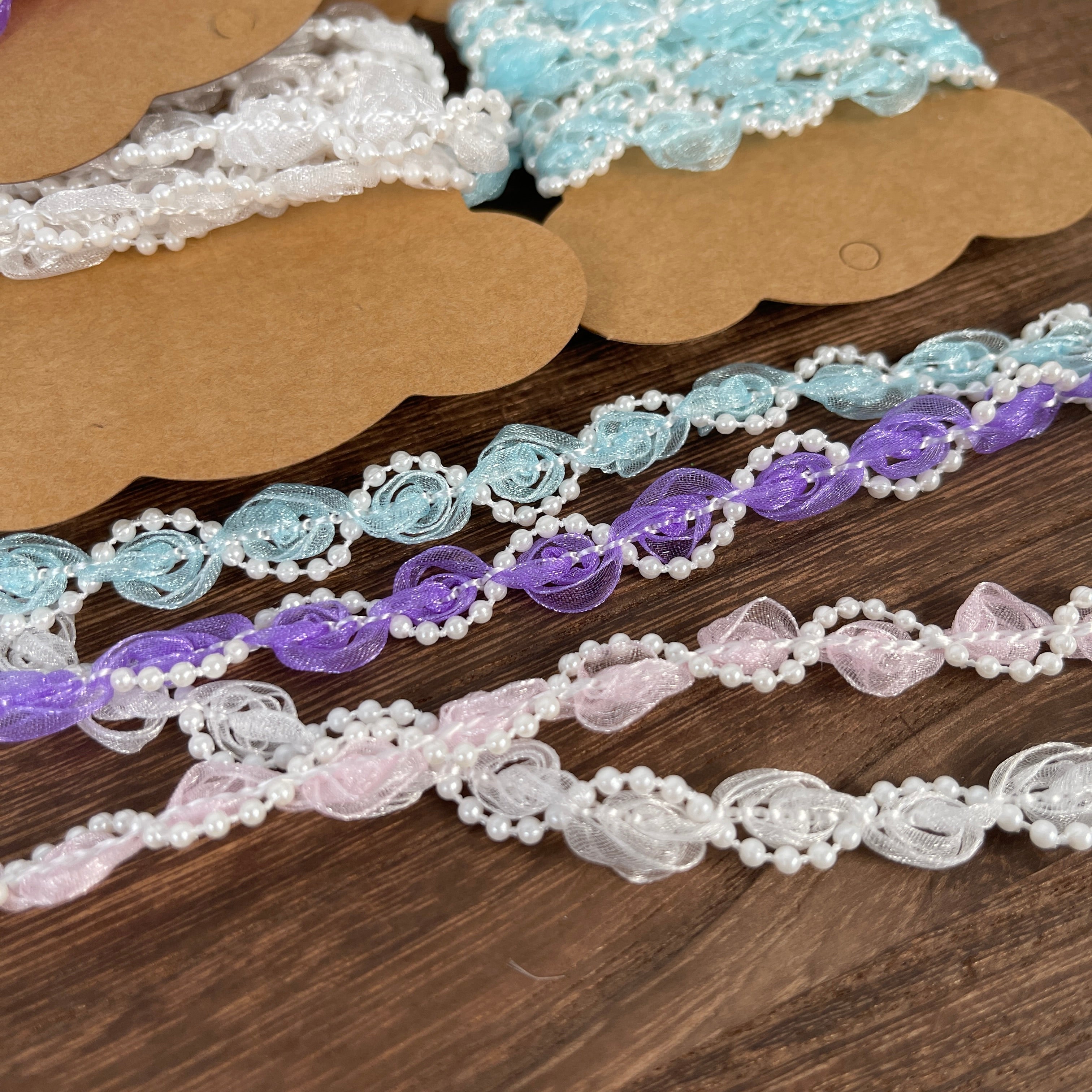 Pearls Lace Ribbon 50cm
