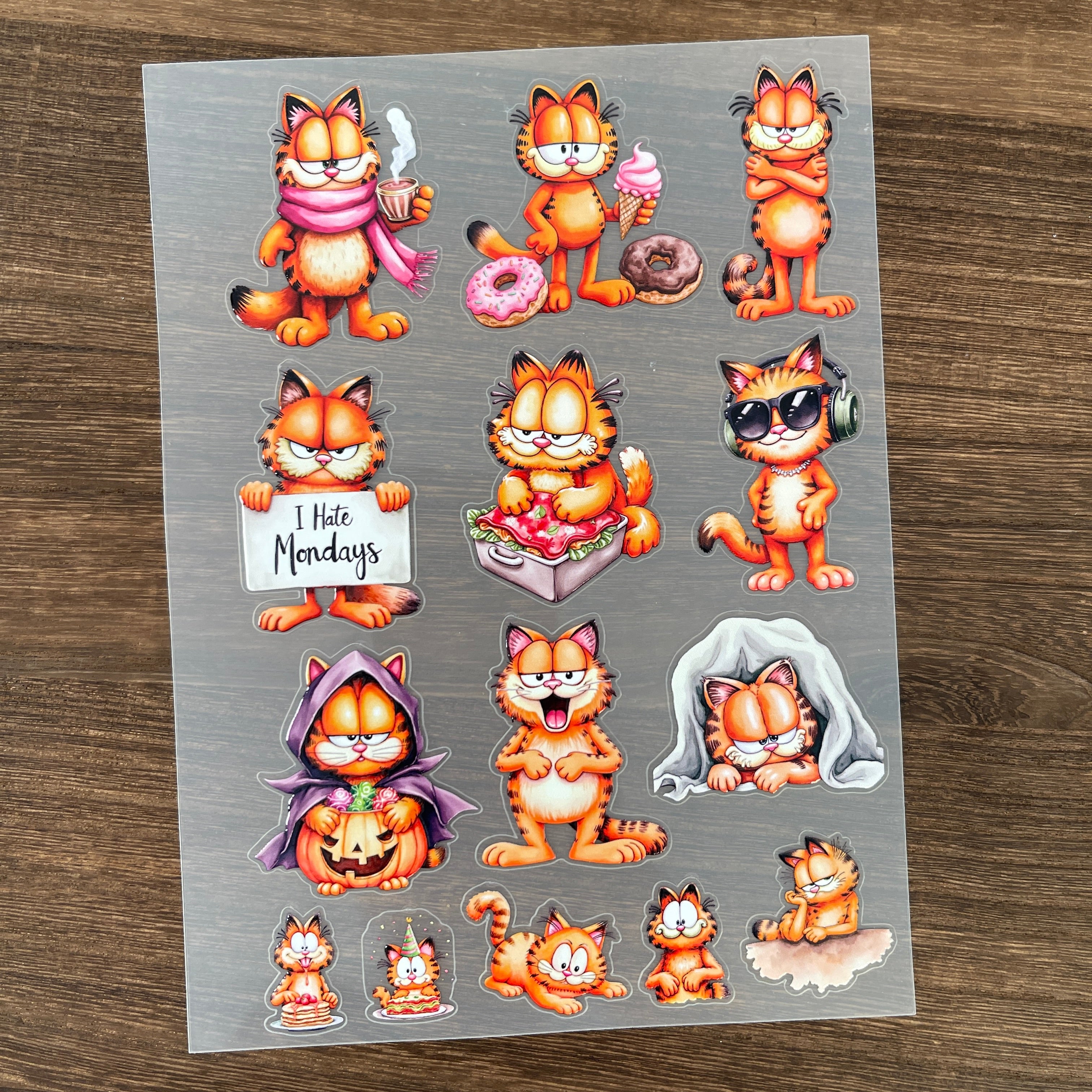 3D Garfield PET Sticker 1 Pcs