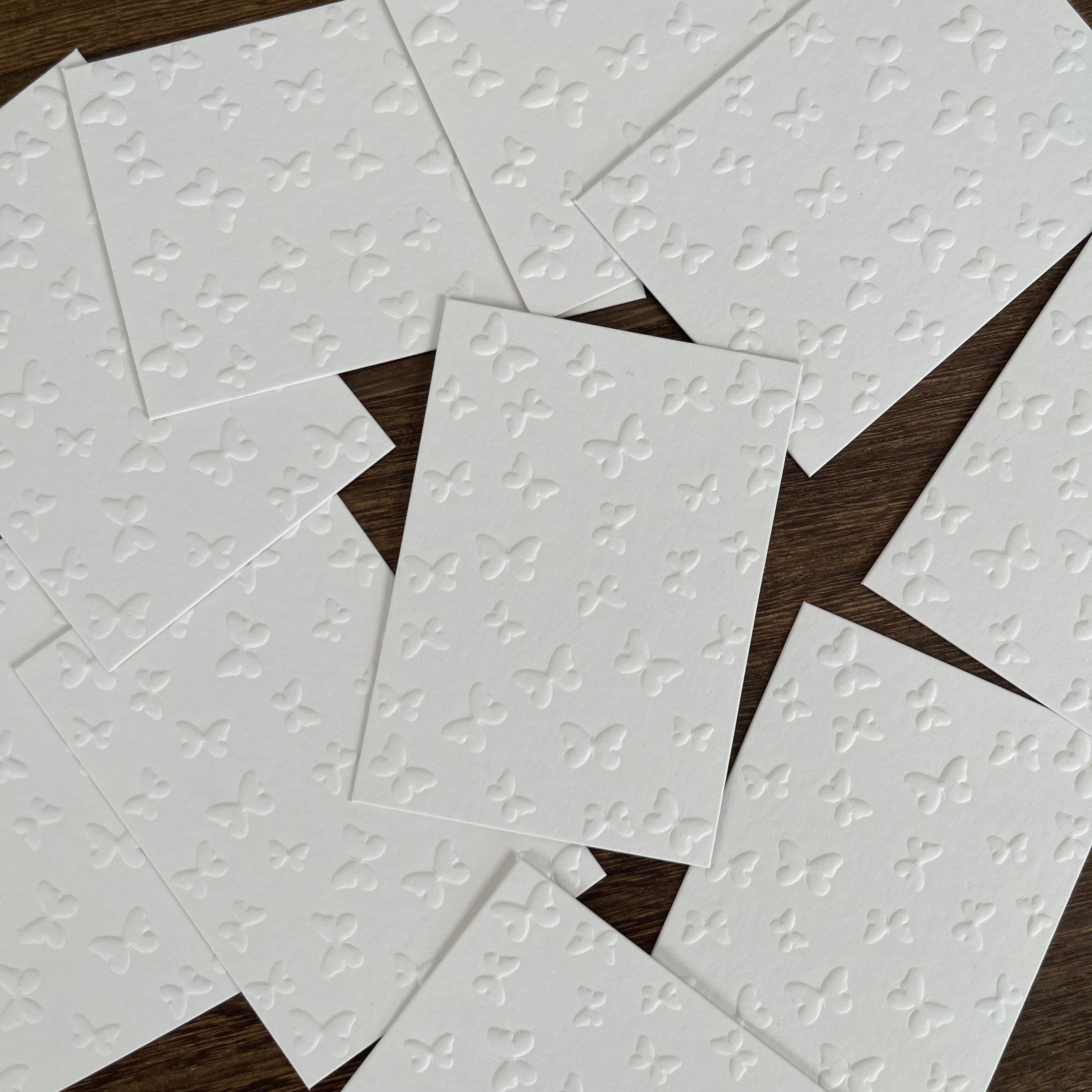 Butterfly Embossed ATC Cards 2.5x3.5inch 10 sheets per pack