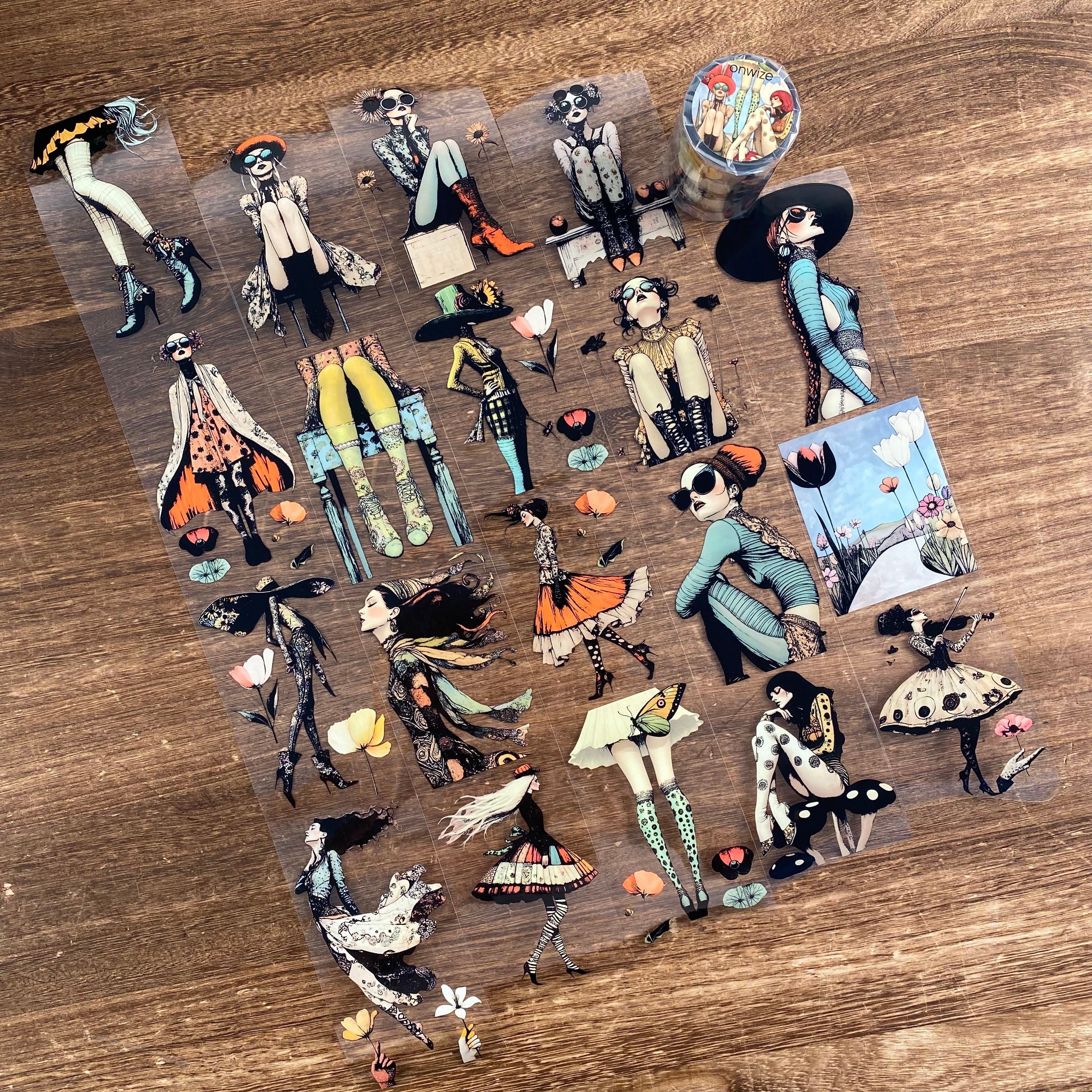 Vintage fashion Girl PET Tape 7cm*5m