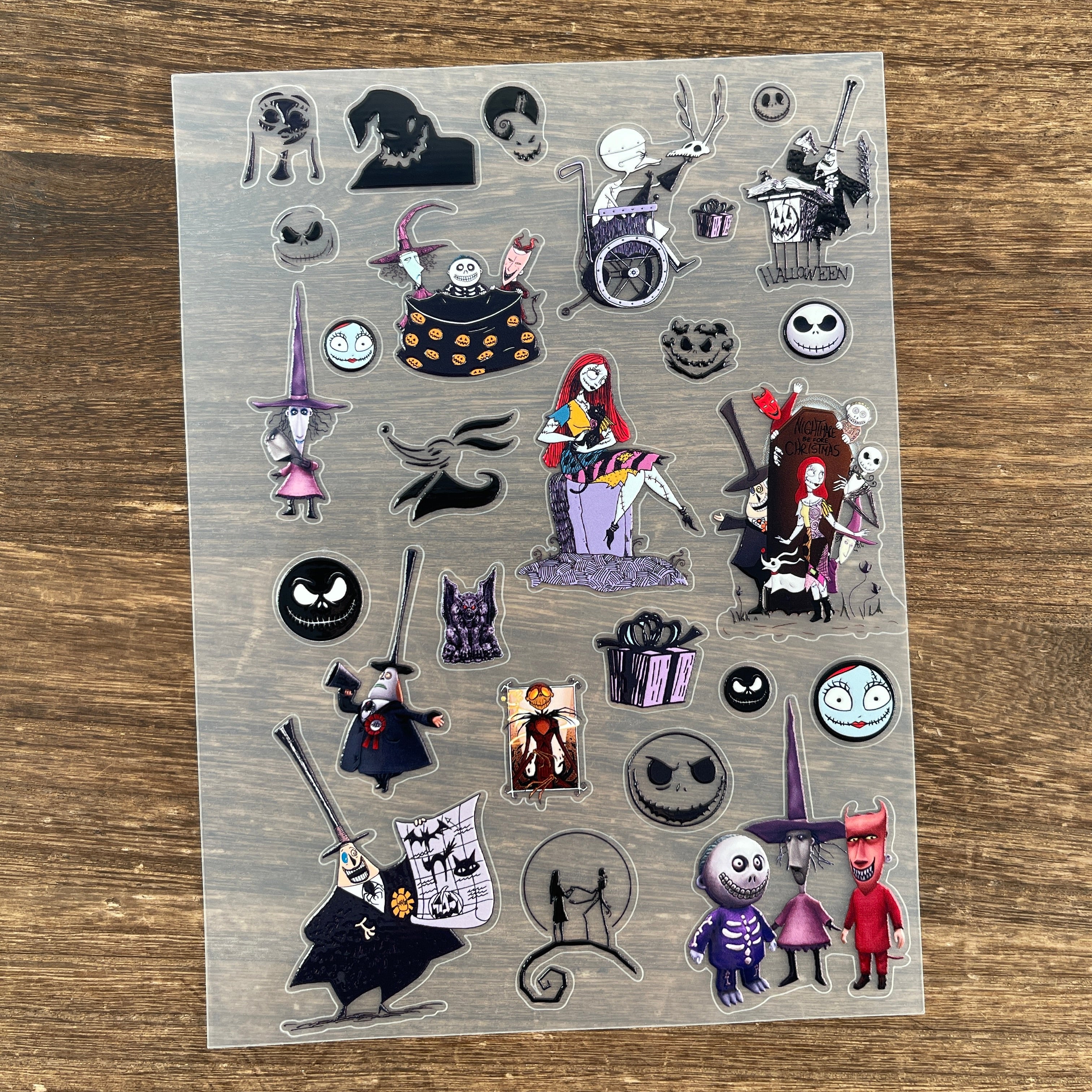 3D The nightmare before Christmas PET Sticker 1 Pcs