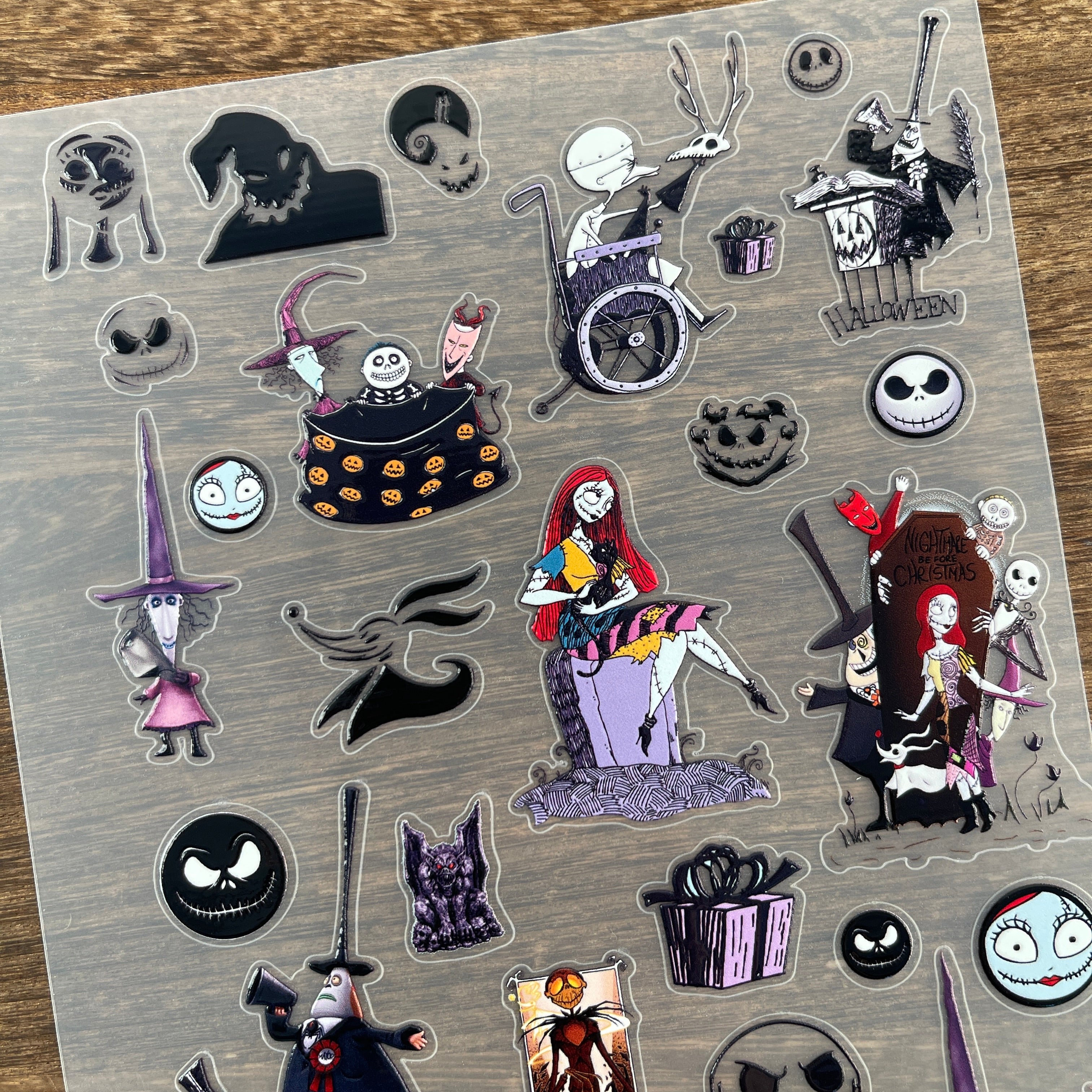 3D The nightmare before Christmas PET Sticker 1 Pcs