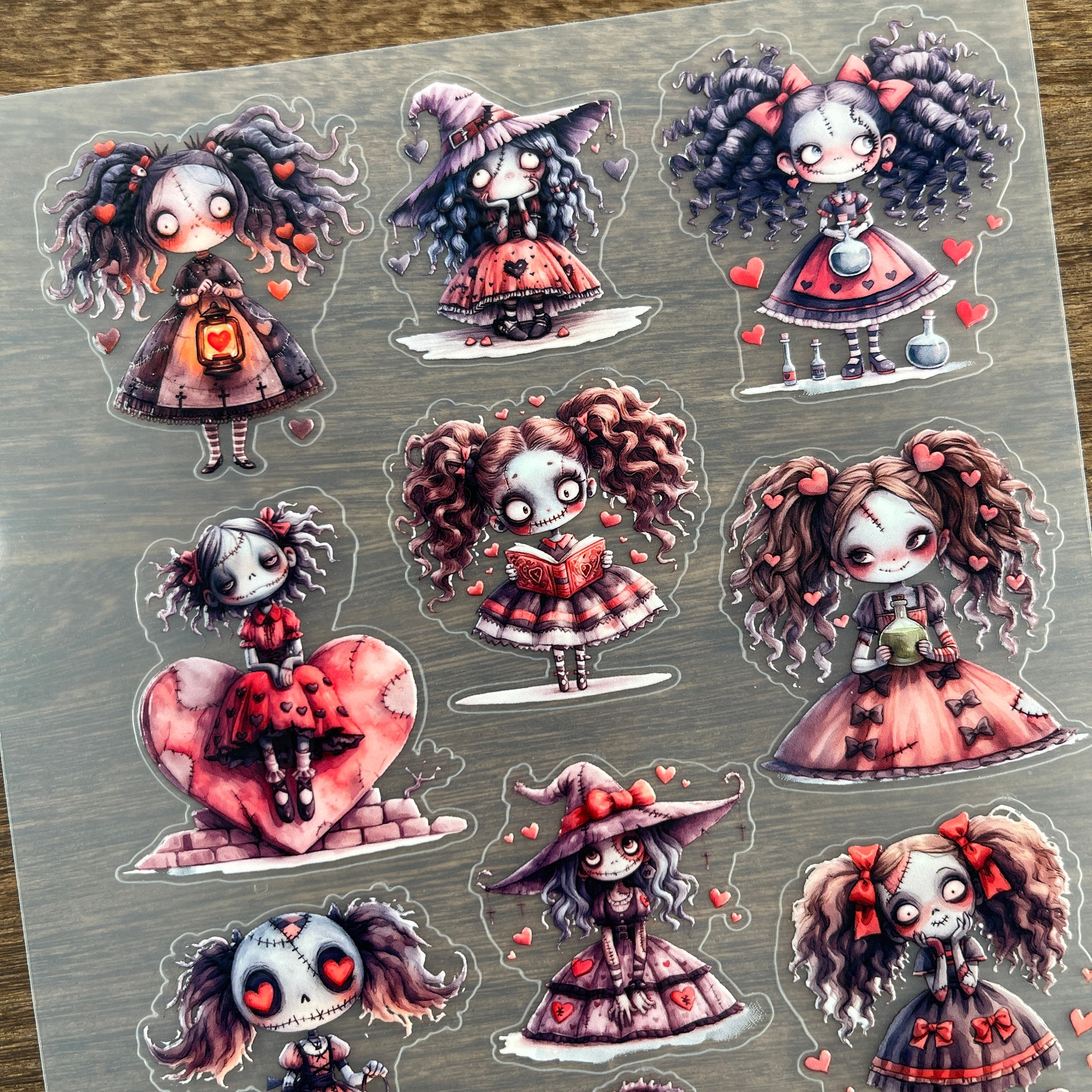 3D Zombie Girl PET Sticker 1 Pcs