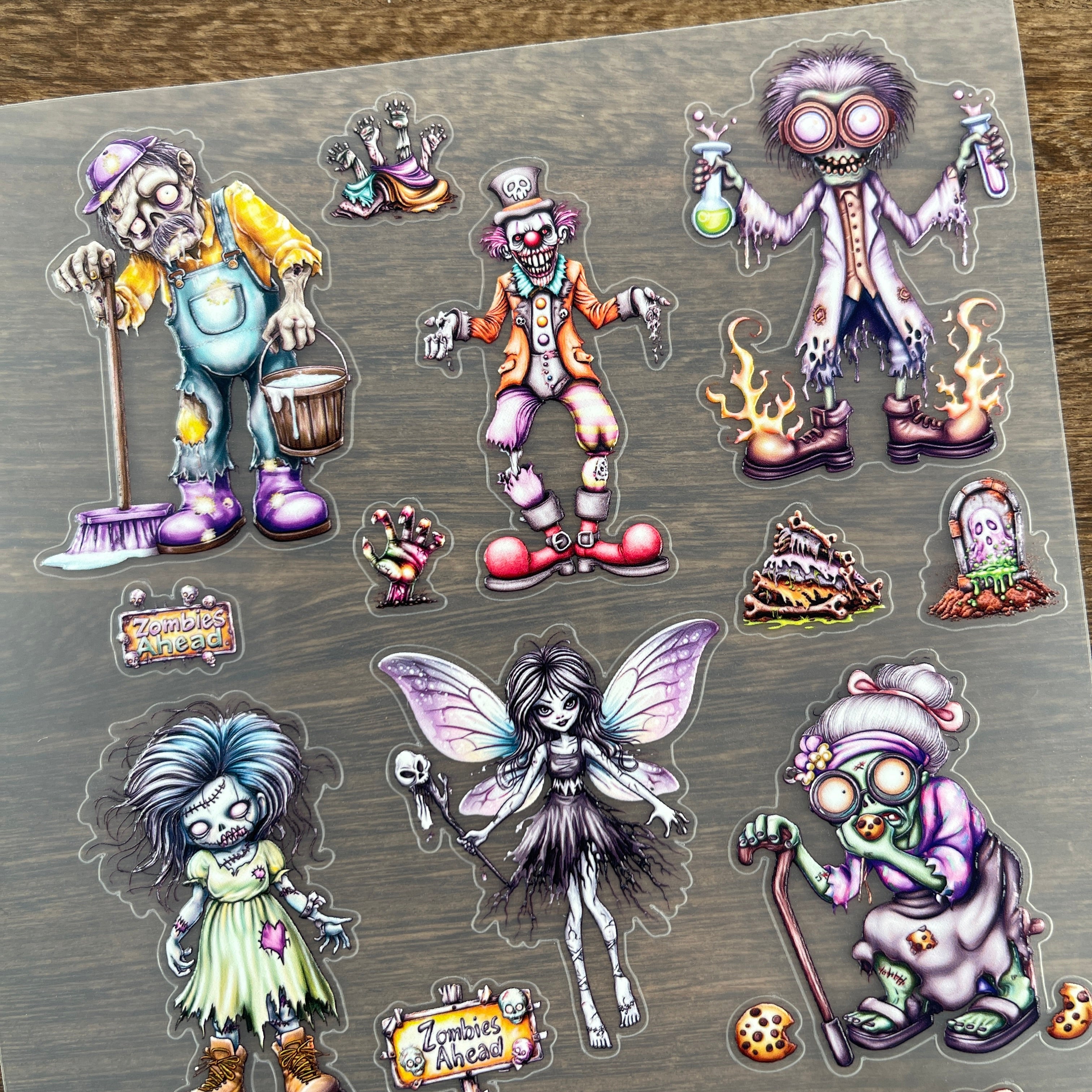 3D Zombie PET Sticker 1 Pcs