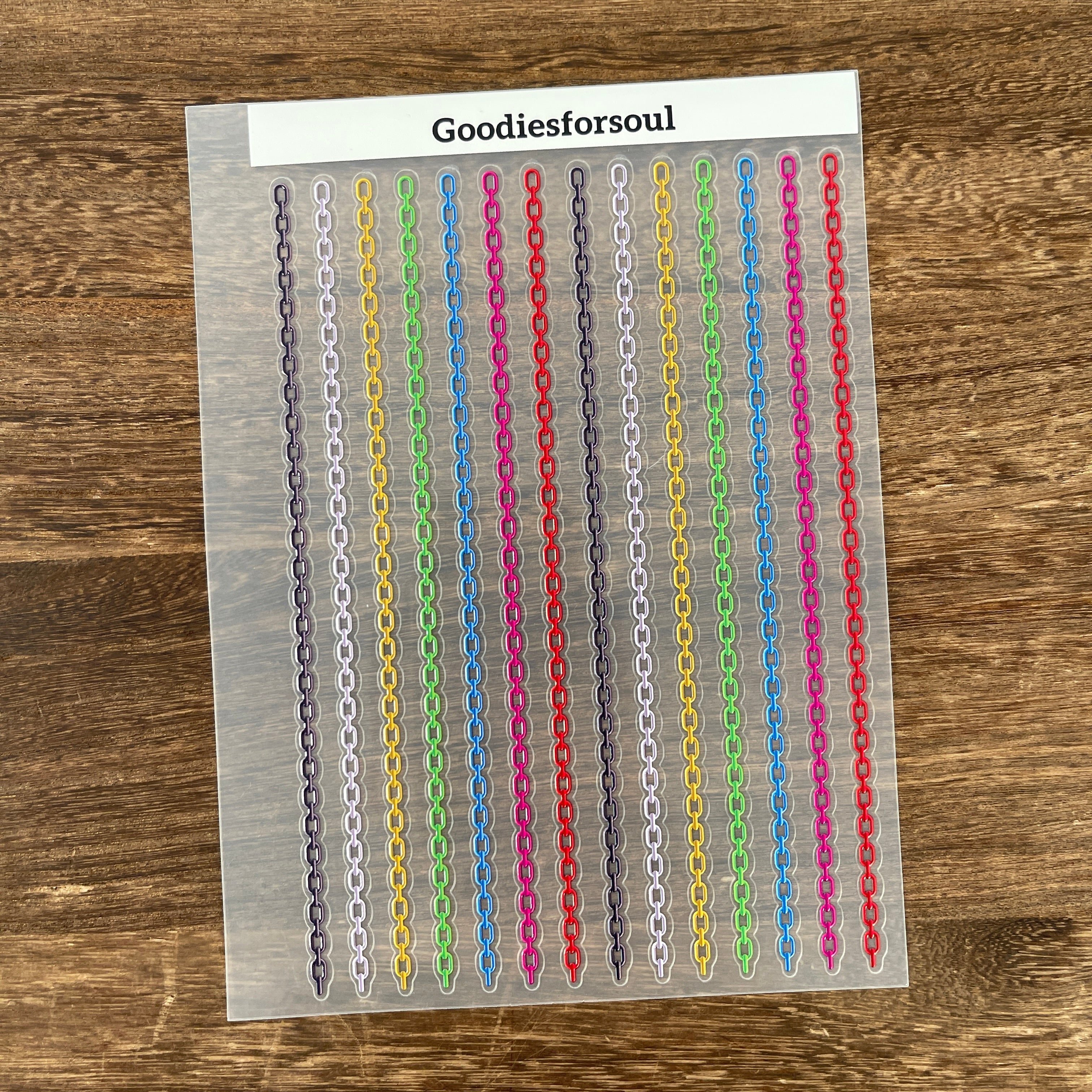 3D Chain sticker 15.5*21 Cm -1Pcs each pack