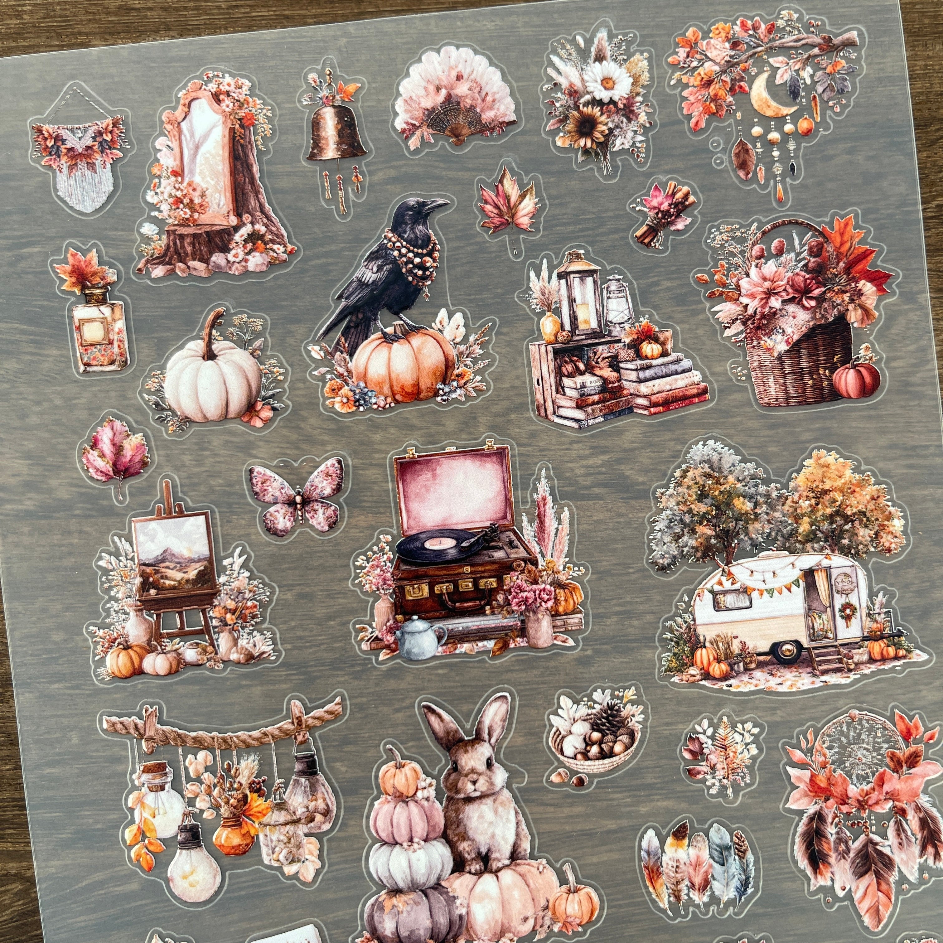 3D Boho-style PET Sticker 1 Pcs