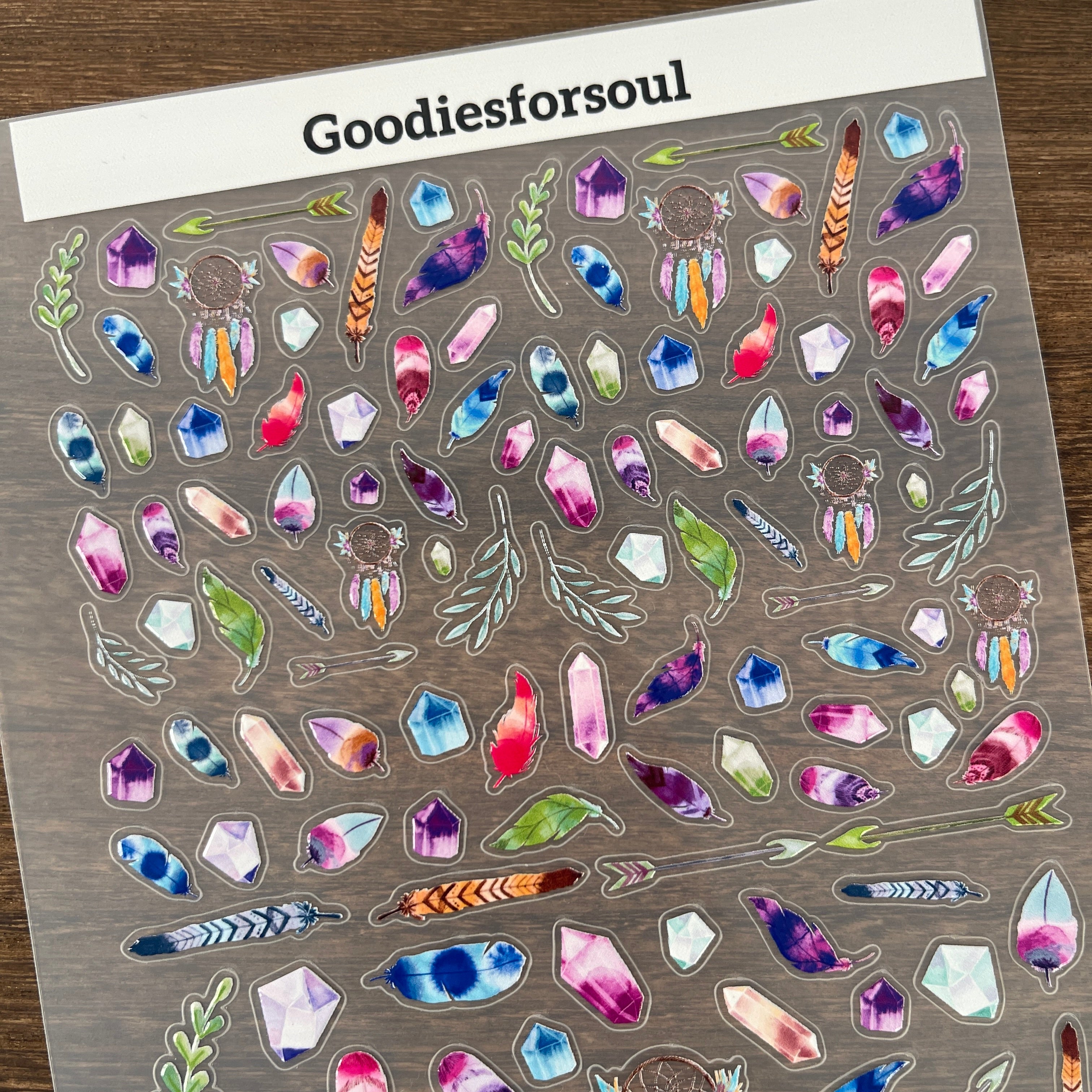 3D Boho-style PET Sticker 1 Pcs