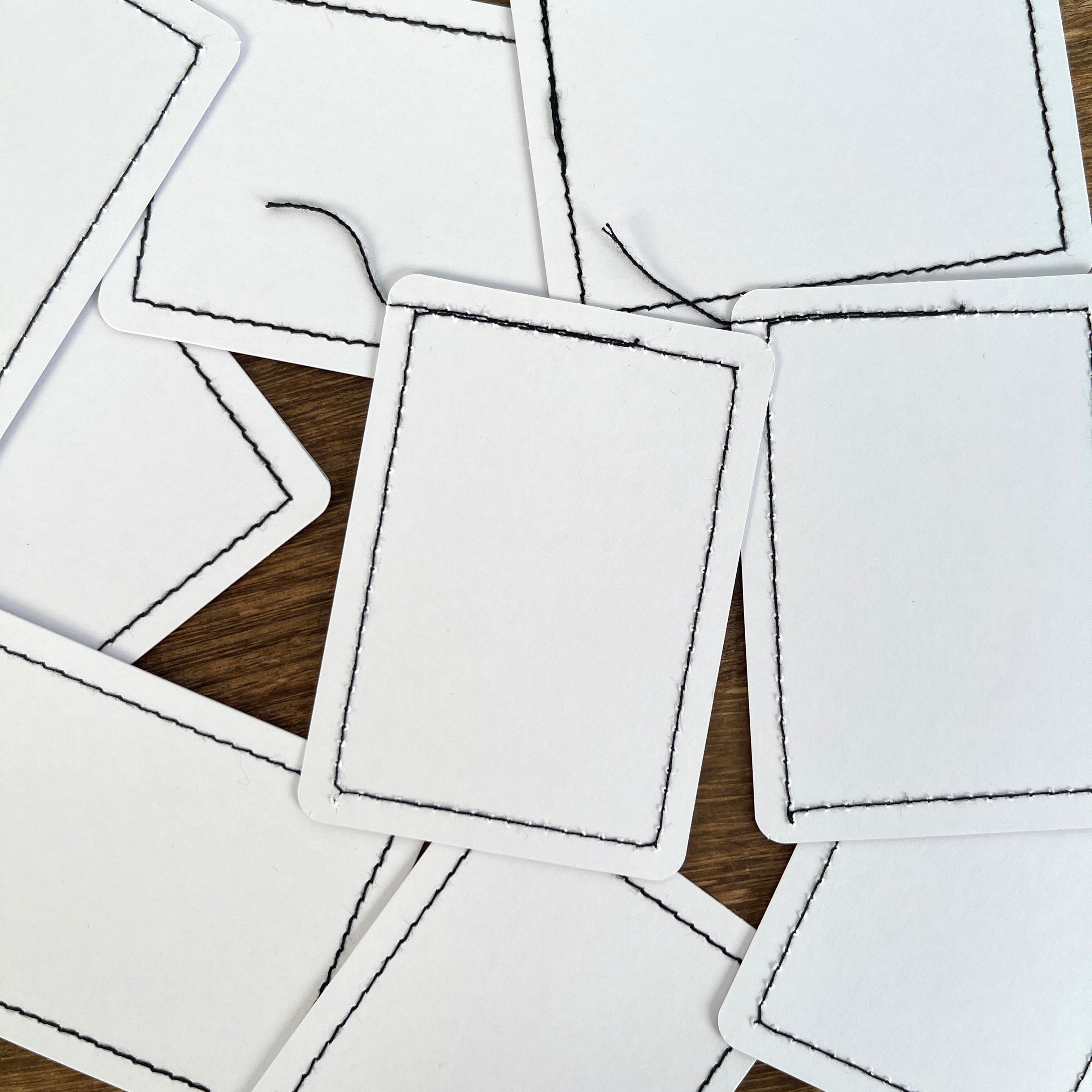 Black Sewing Thread ATC Cards 2.5x3.5inch 10 sheets per pack