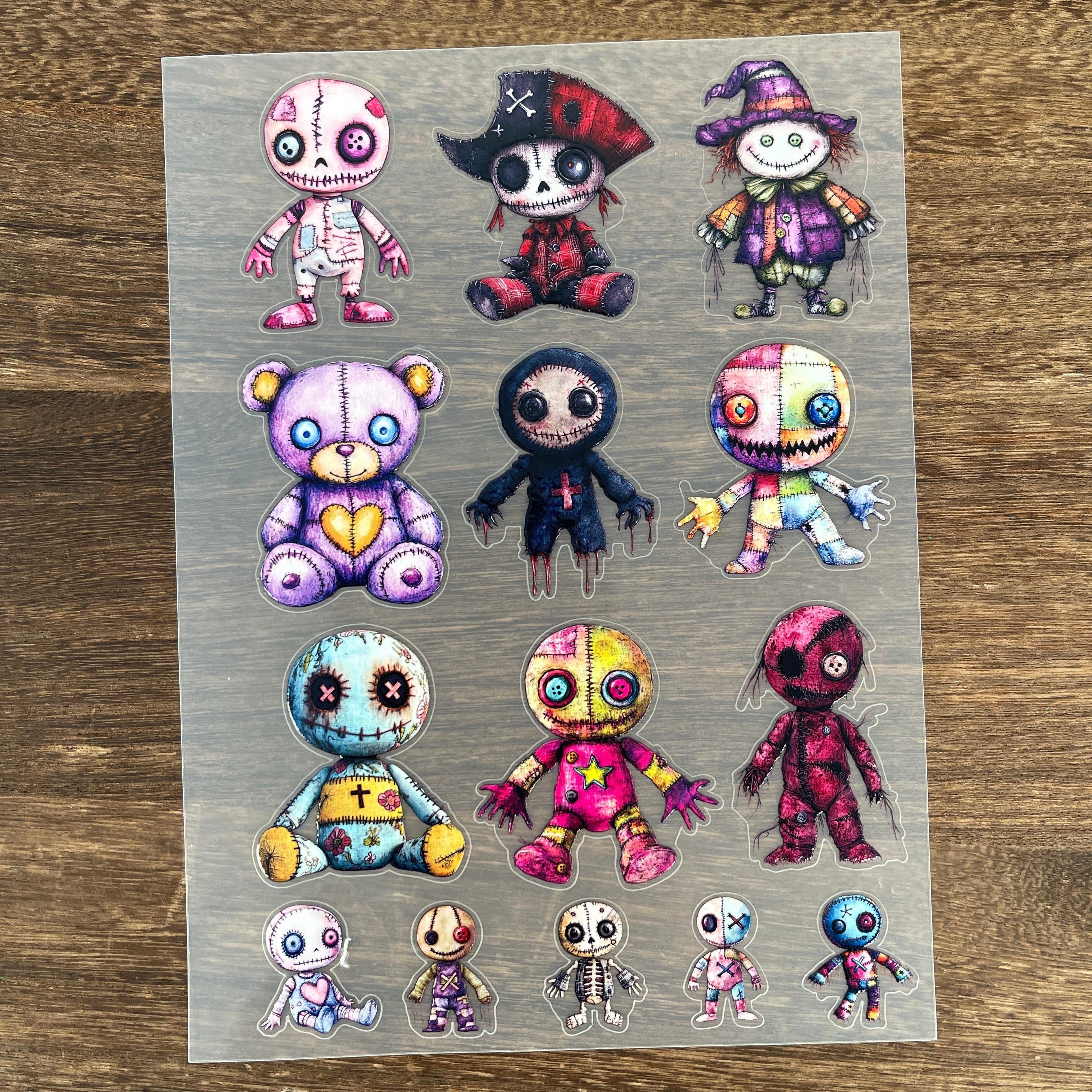3D Voodoo Doll PET Sticker 1 Pcs