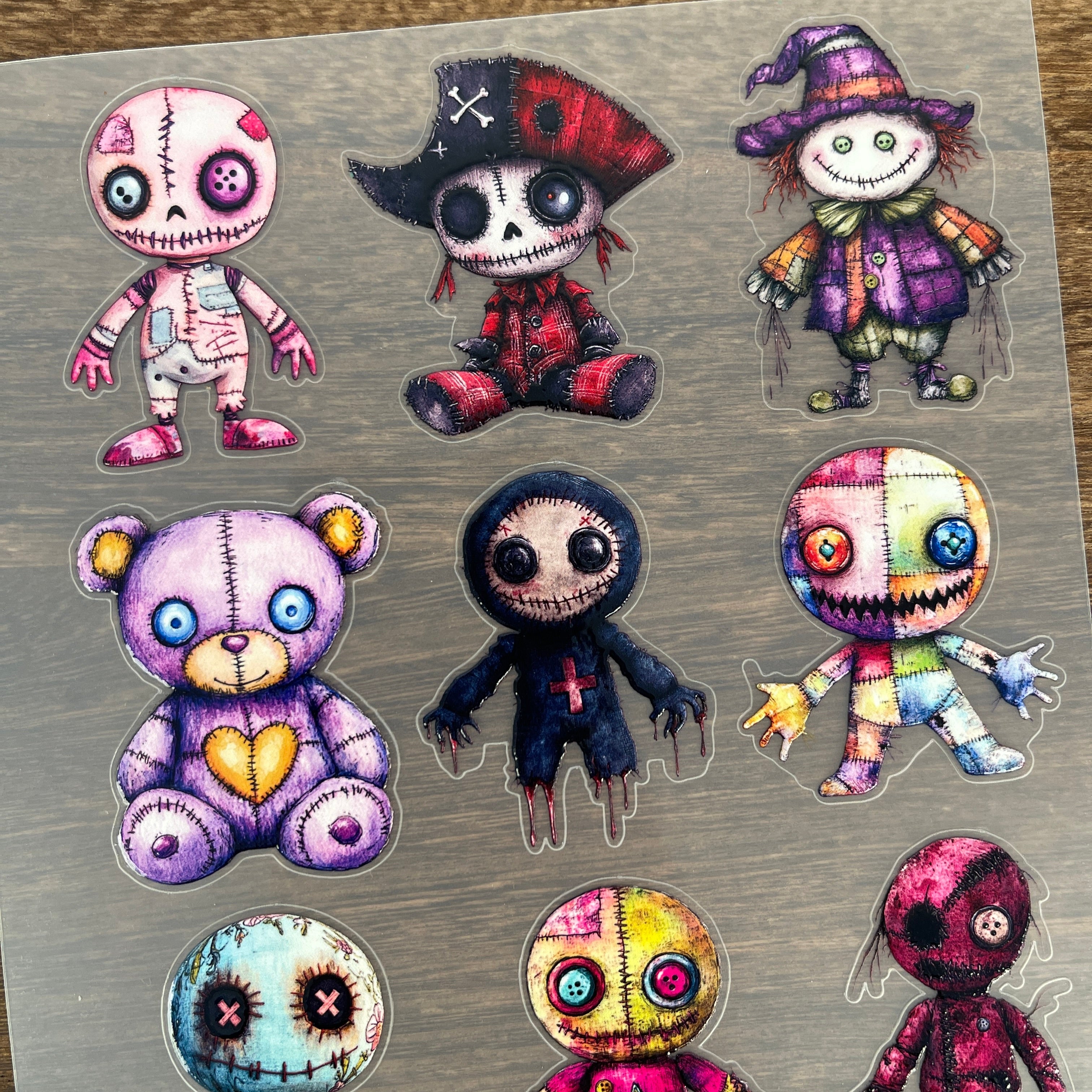 3D Voodoo Doll PET Sticker 1 Pcs