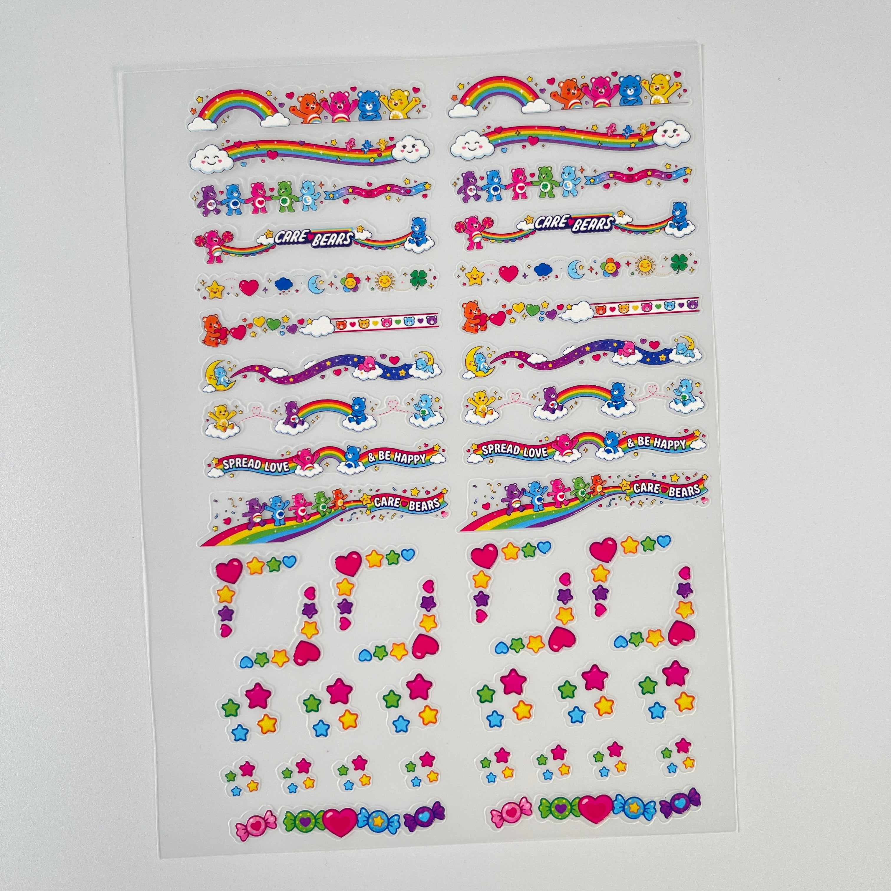 3D Care Bears Decorative Border PET Sticker 1 Pcs