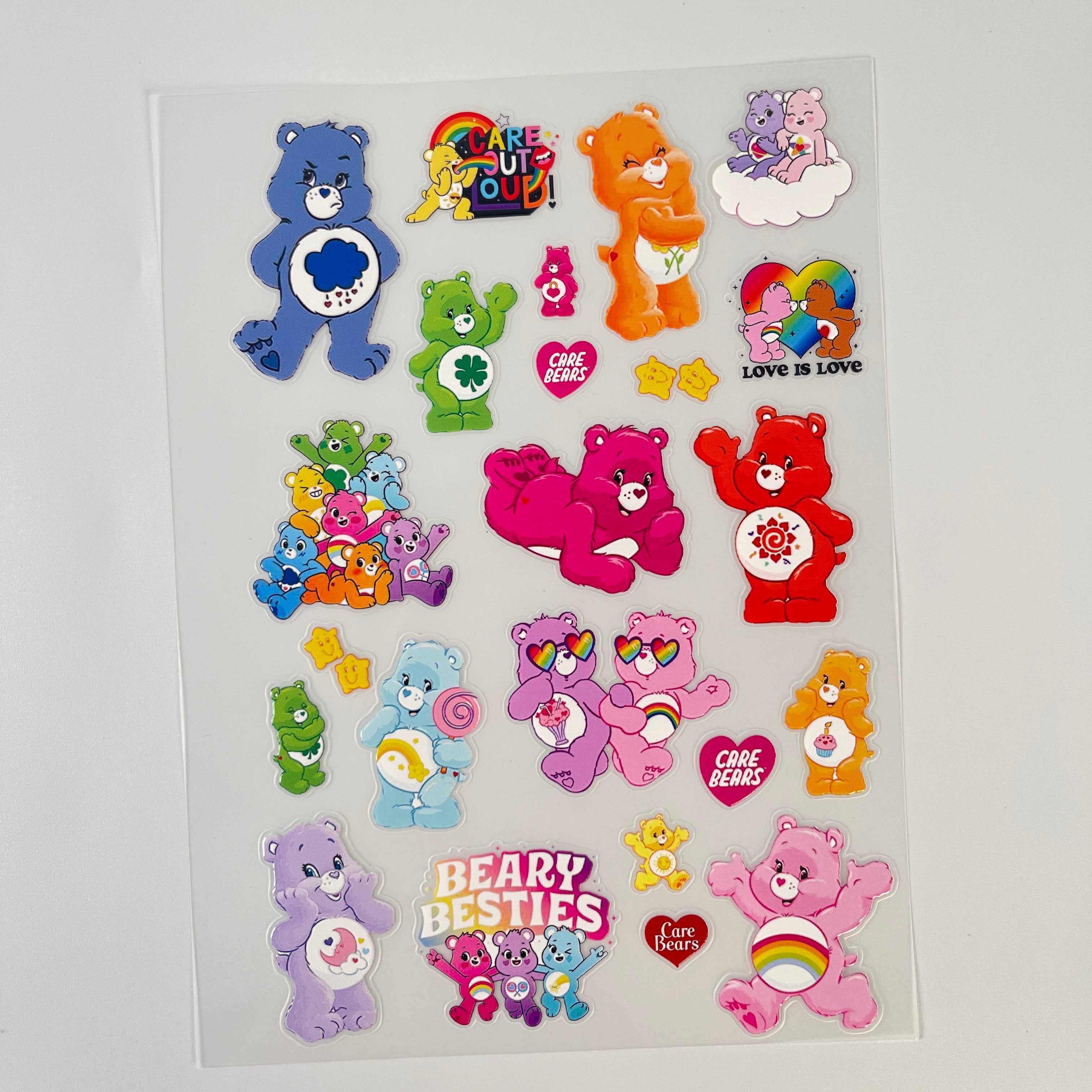 3D Care Bears PET Sticker 1 Pcs