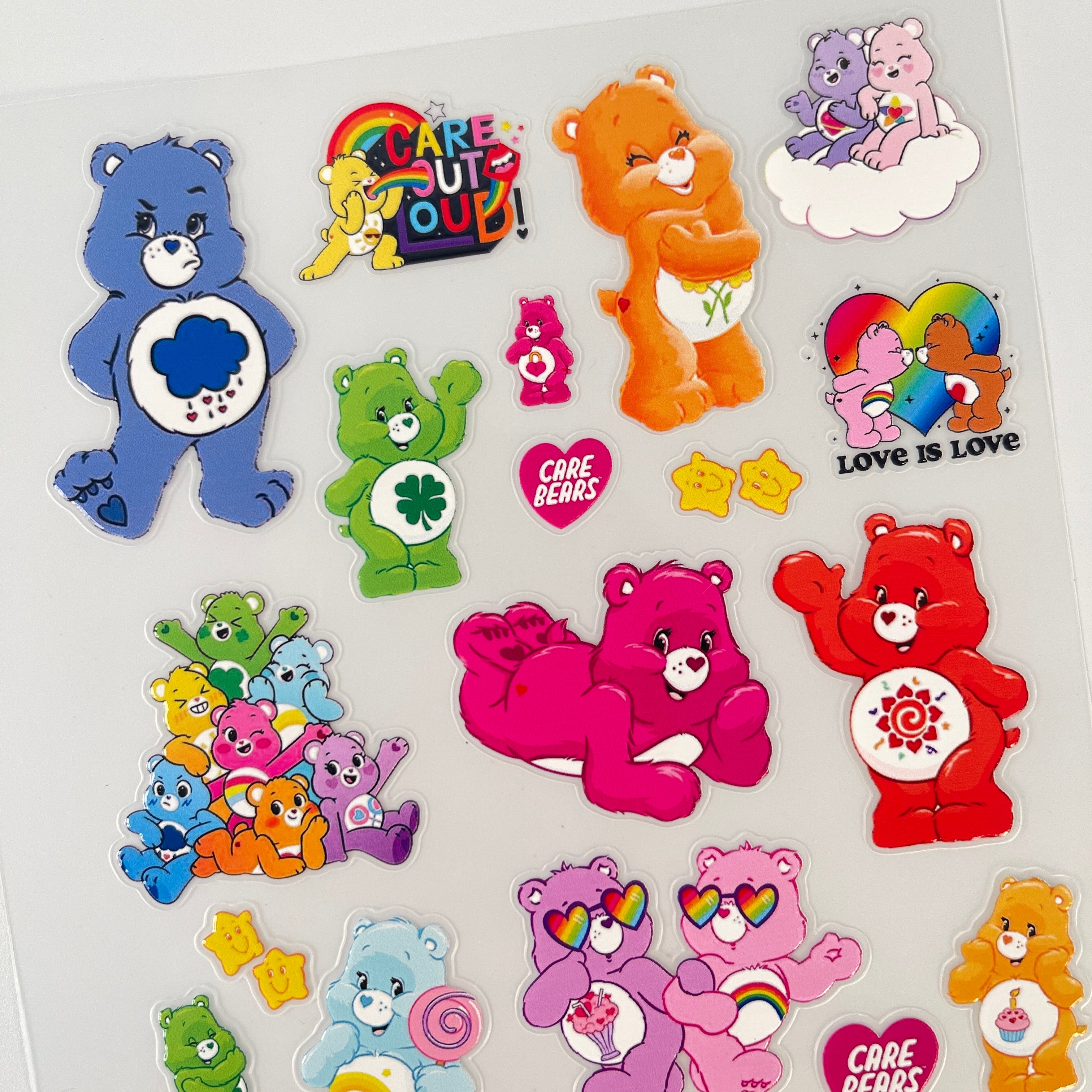 3D Care Bears PET Sticker 1 Pcs