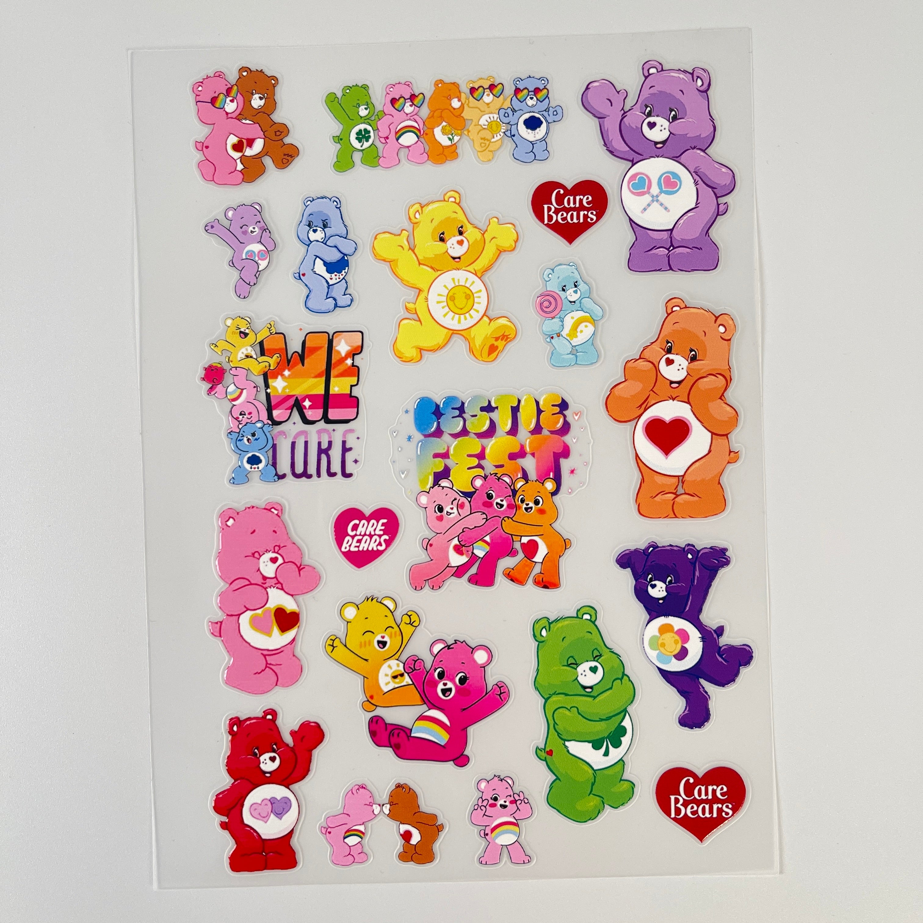 3D Care Bears PET Sticker 1 Pcs