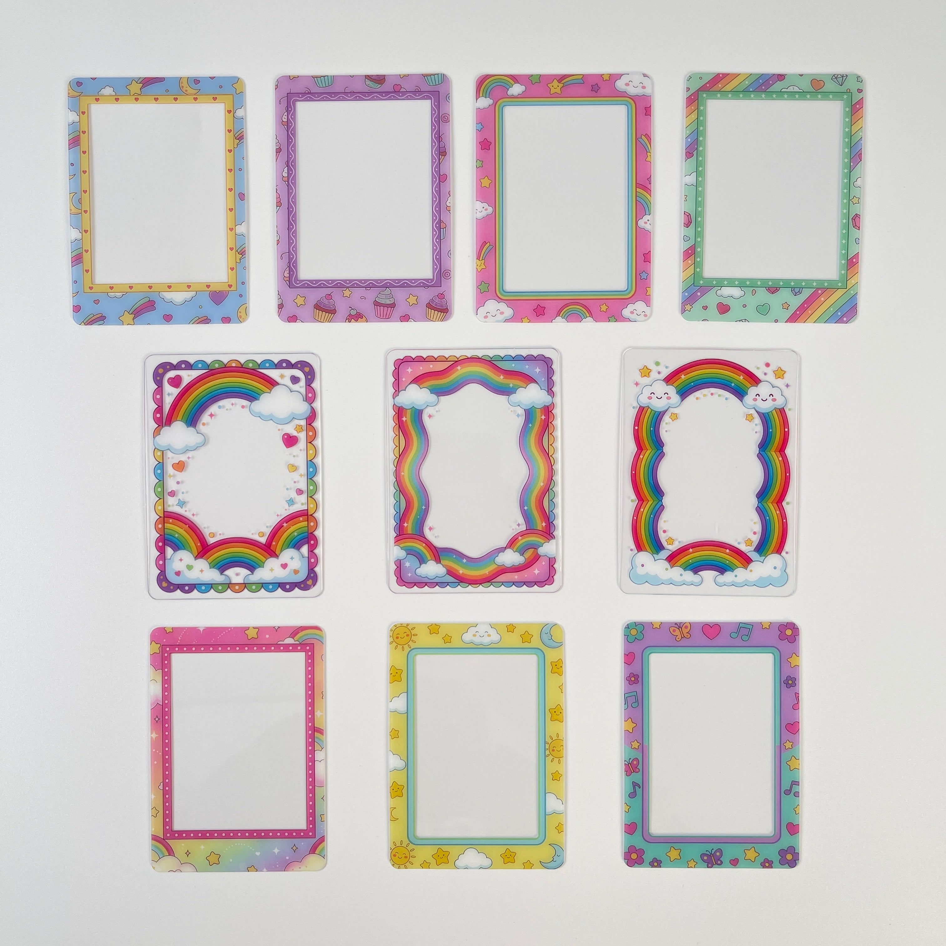 Colorful clear ATC Cards 2.5x3.5inch 10 sheets per pack