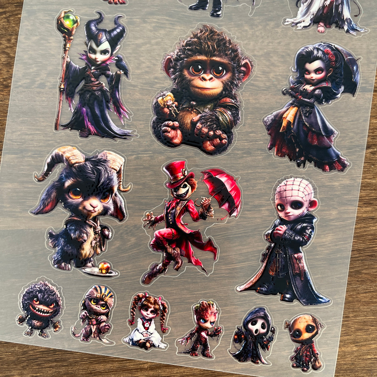 Full horror characters (a) PET sticker sheet