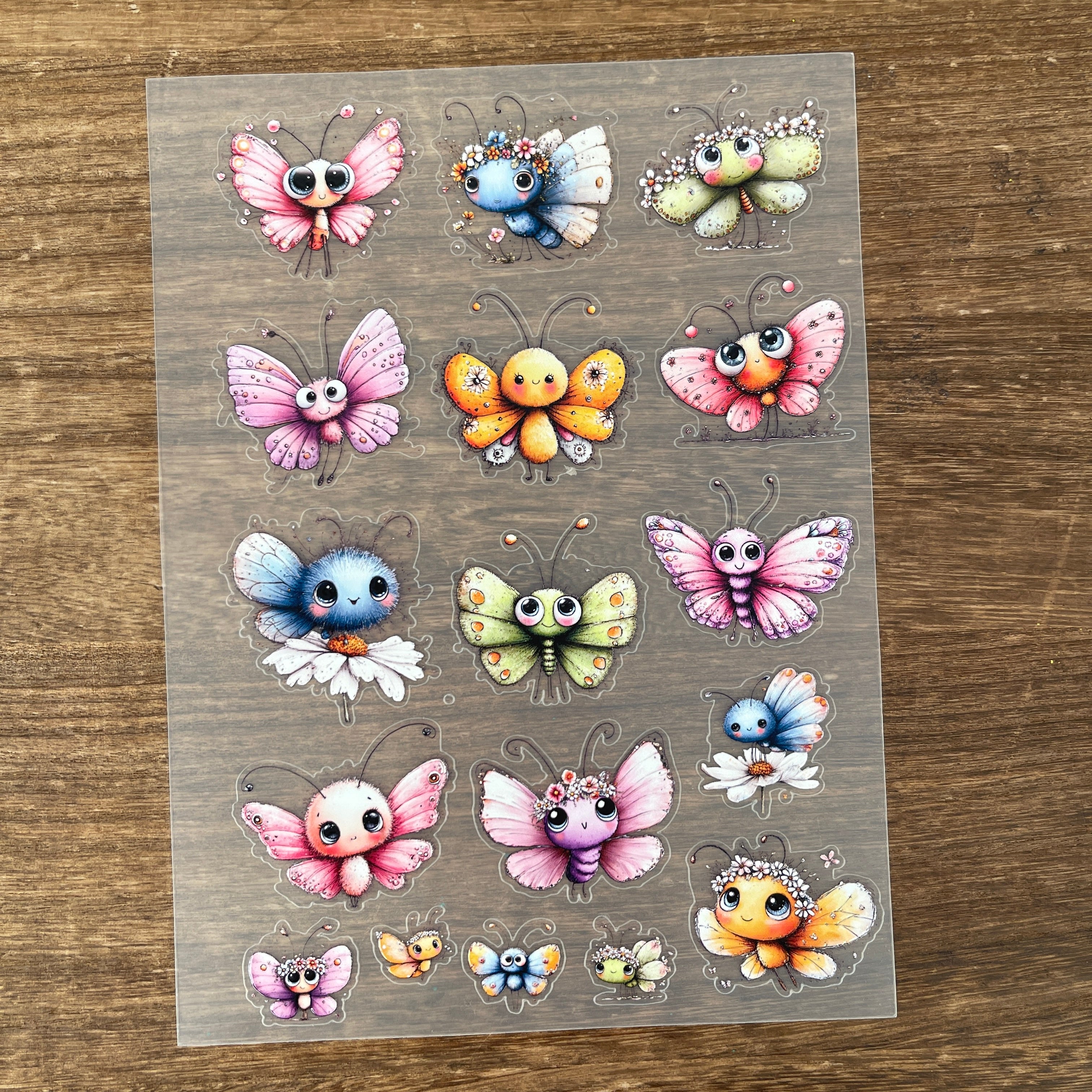 3D Cute Butterfly PET Sticker 1 Pcs