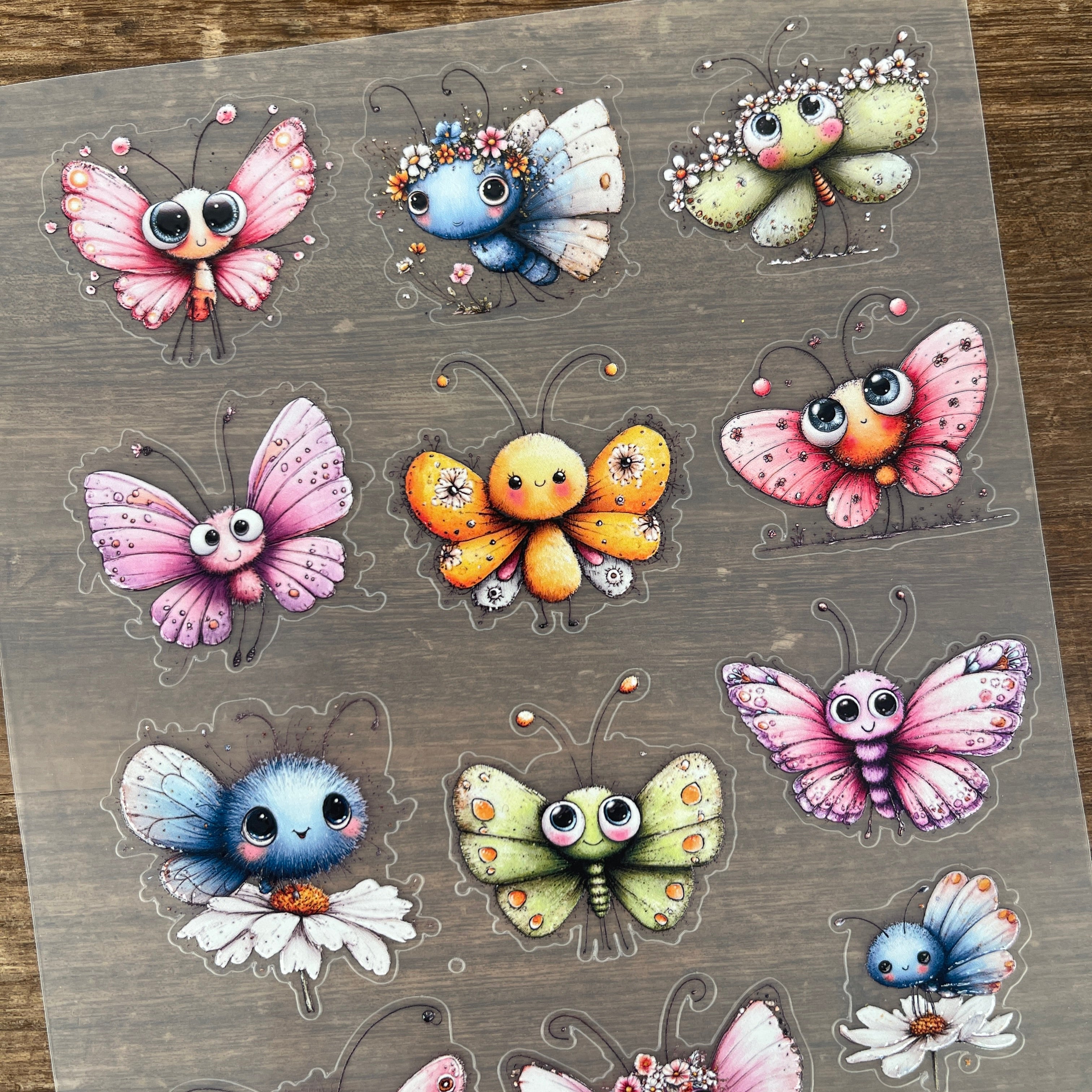 3D Cute Butterfly PET Sticker 1 Pcs