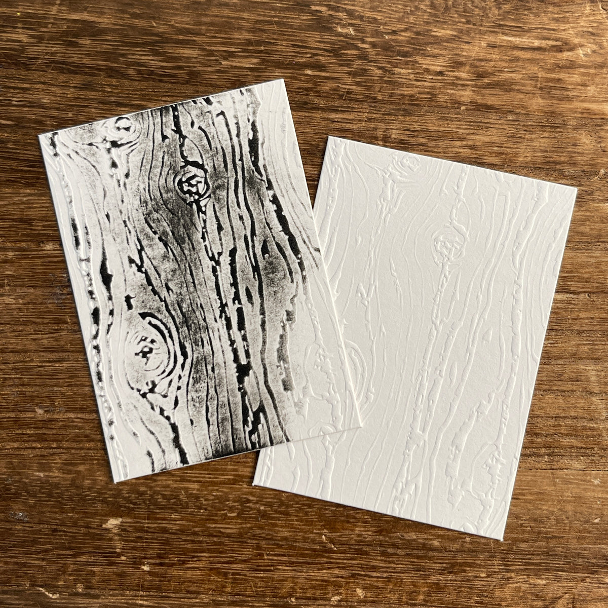 White embossed ATC card – view 8