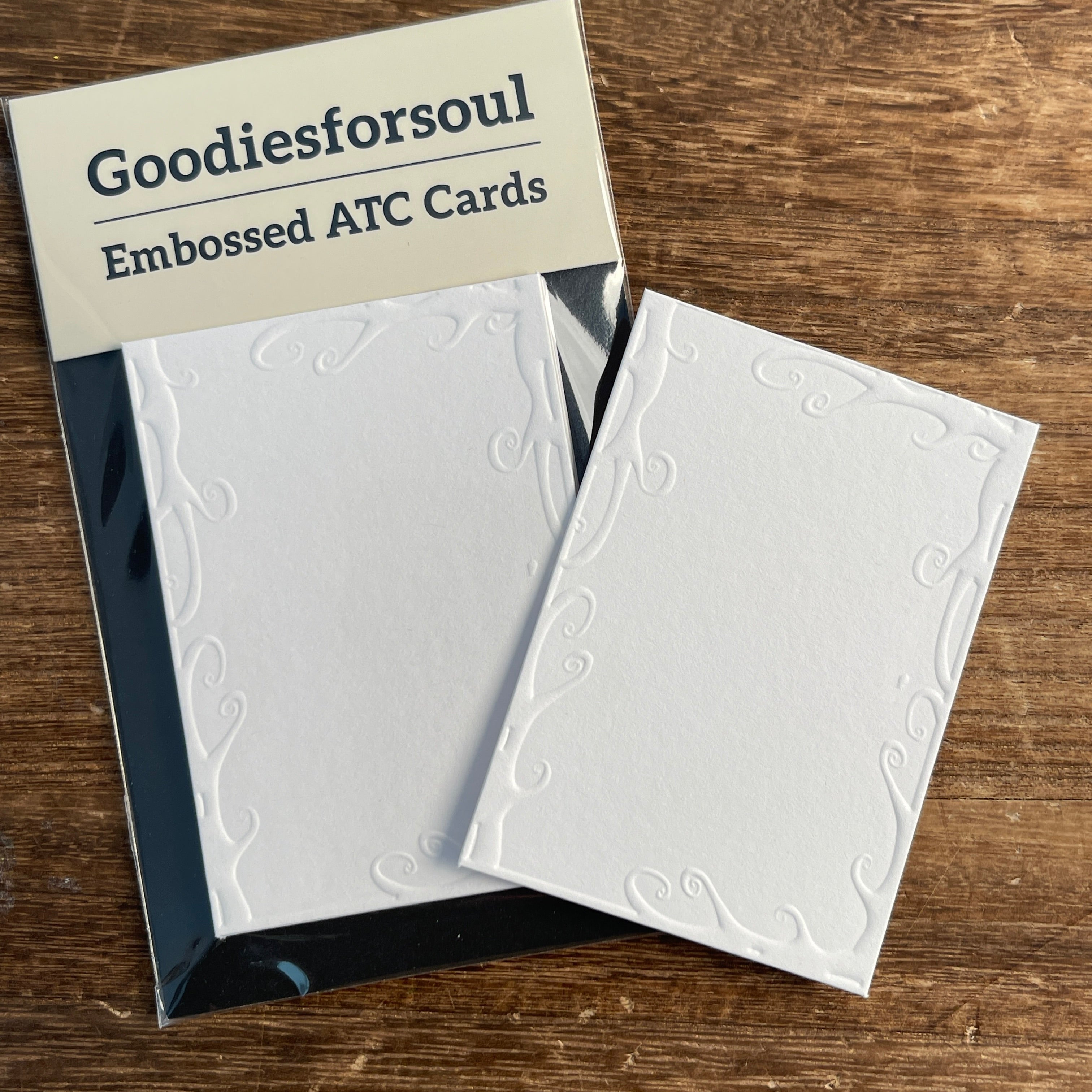 Vine Embossed ATC Cards 2.5x3.5inch 10 sheets per pack