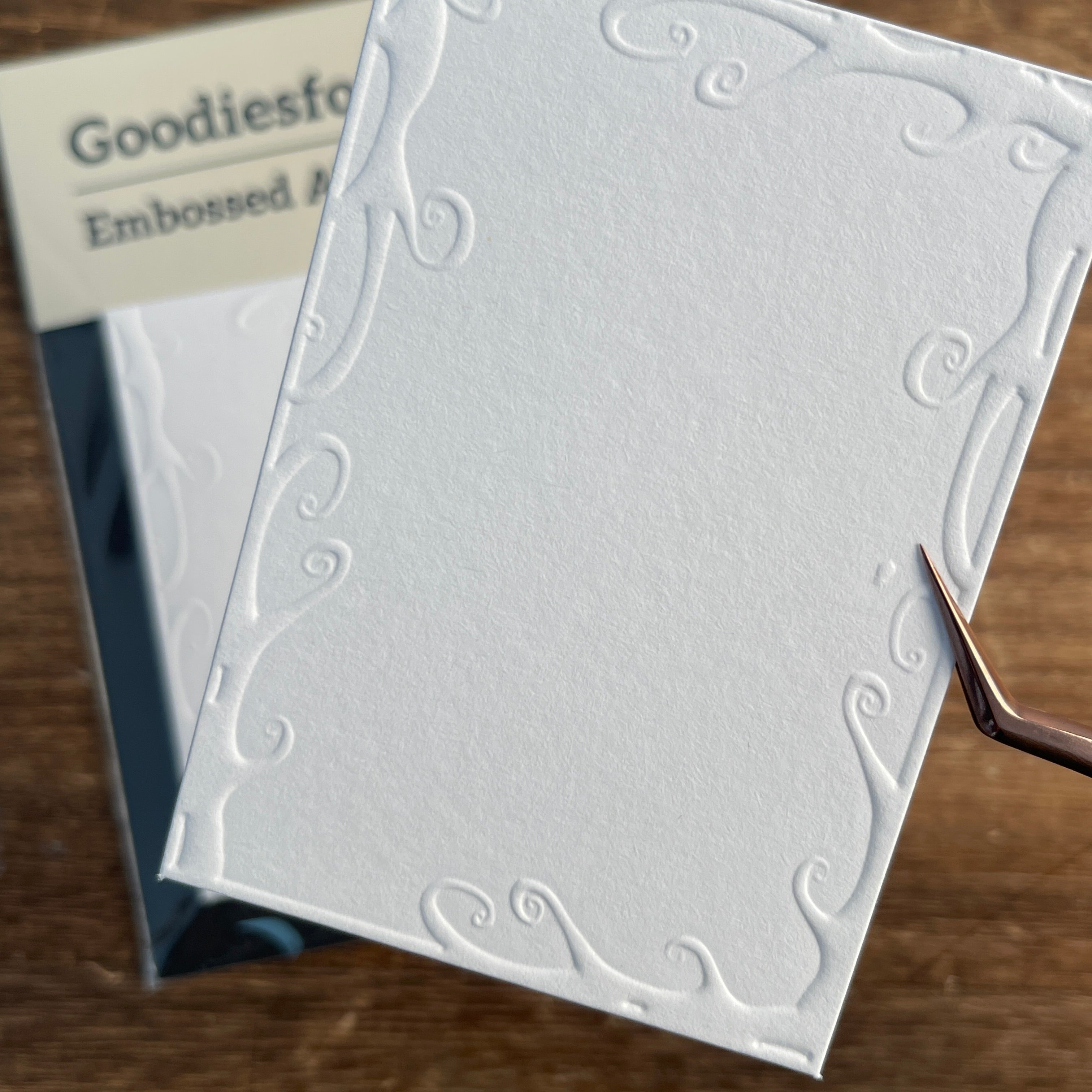 Vine Embossed ATC Cards 2.5x3.5inch 10 sheets per pack