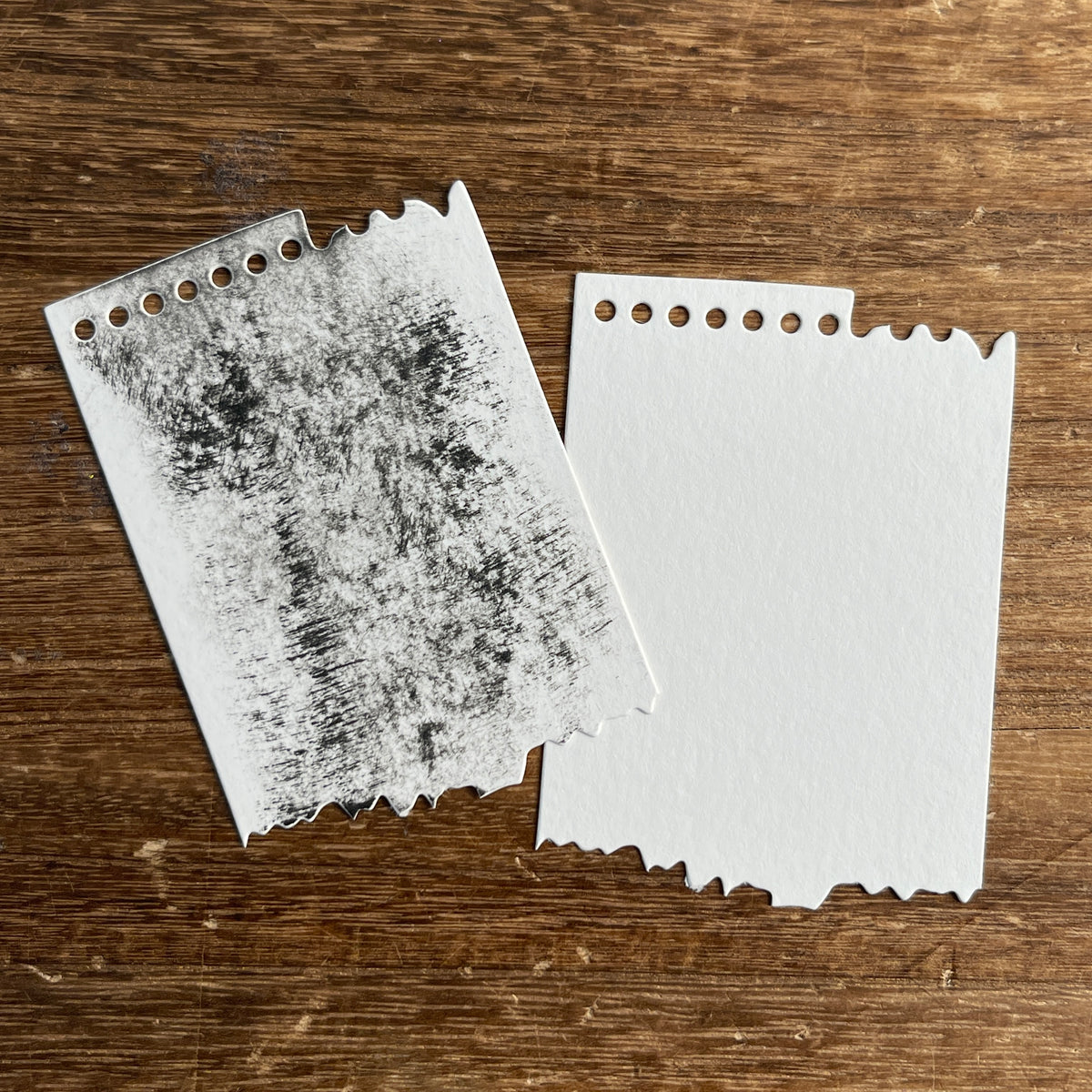White embossed ATC card – view 14