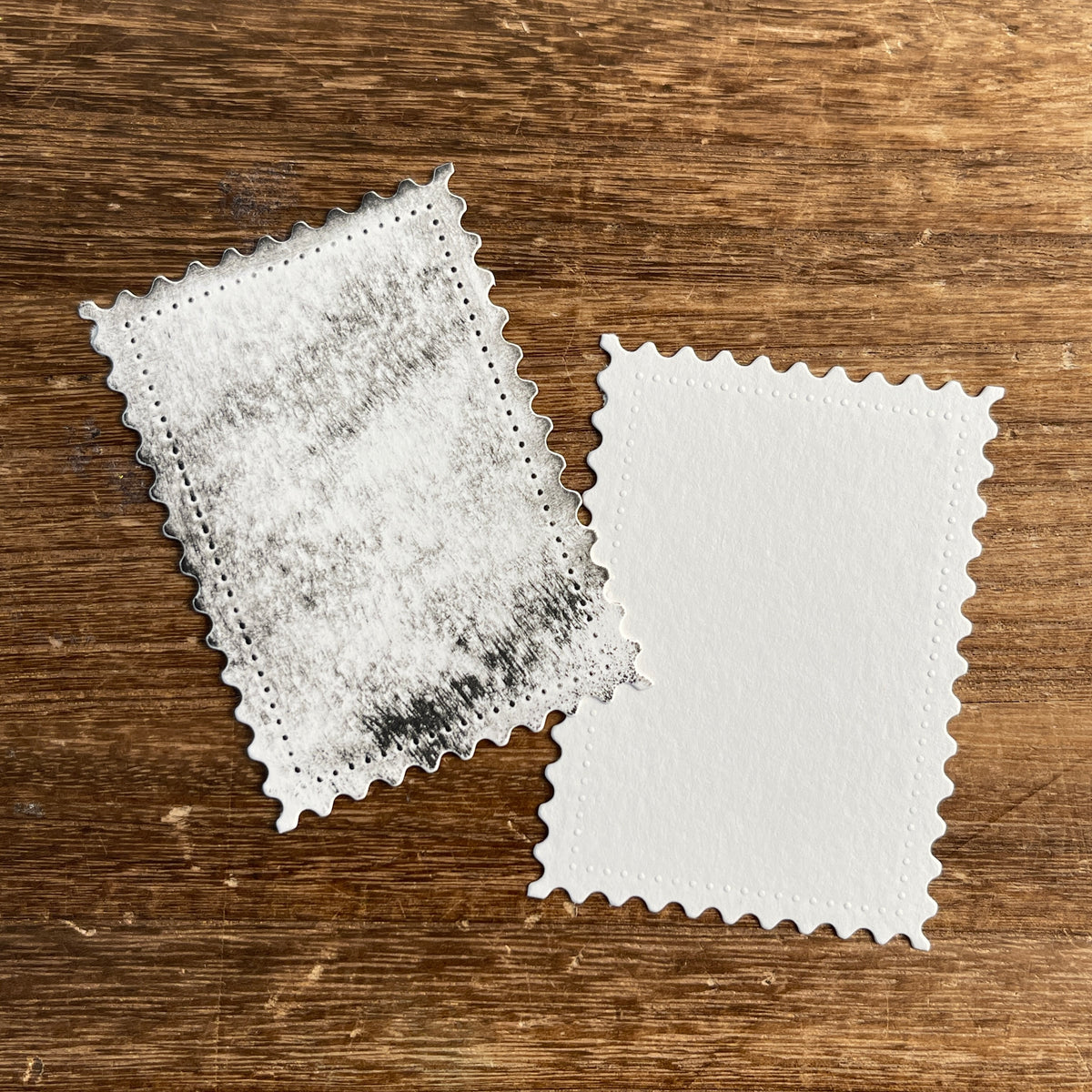 White embossed ATC card – view 17