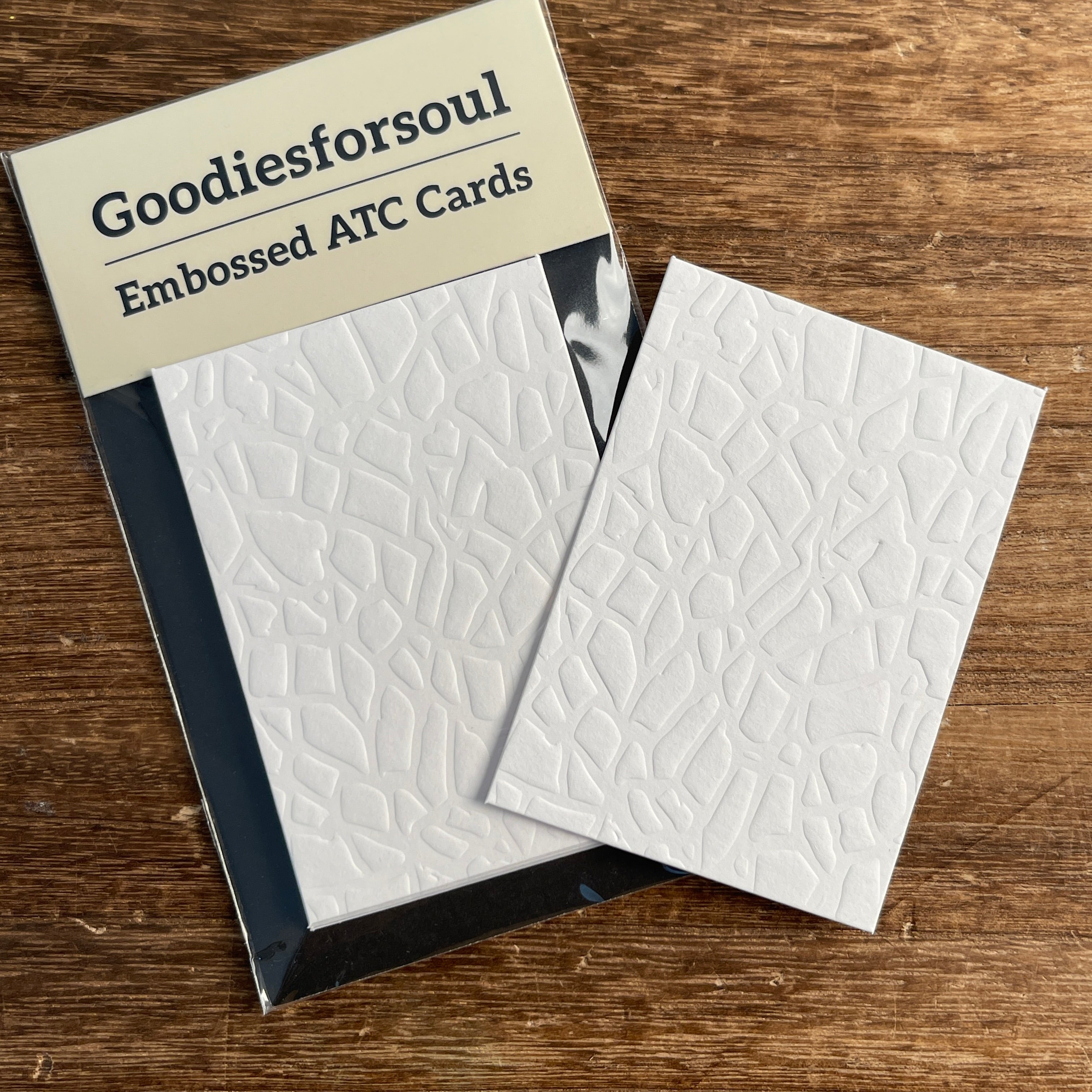 Stone Road Pattern Embossed ATC Cards 2.5x3.5inch 10 sheets per pack