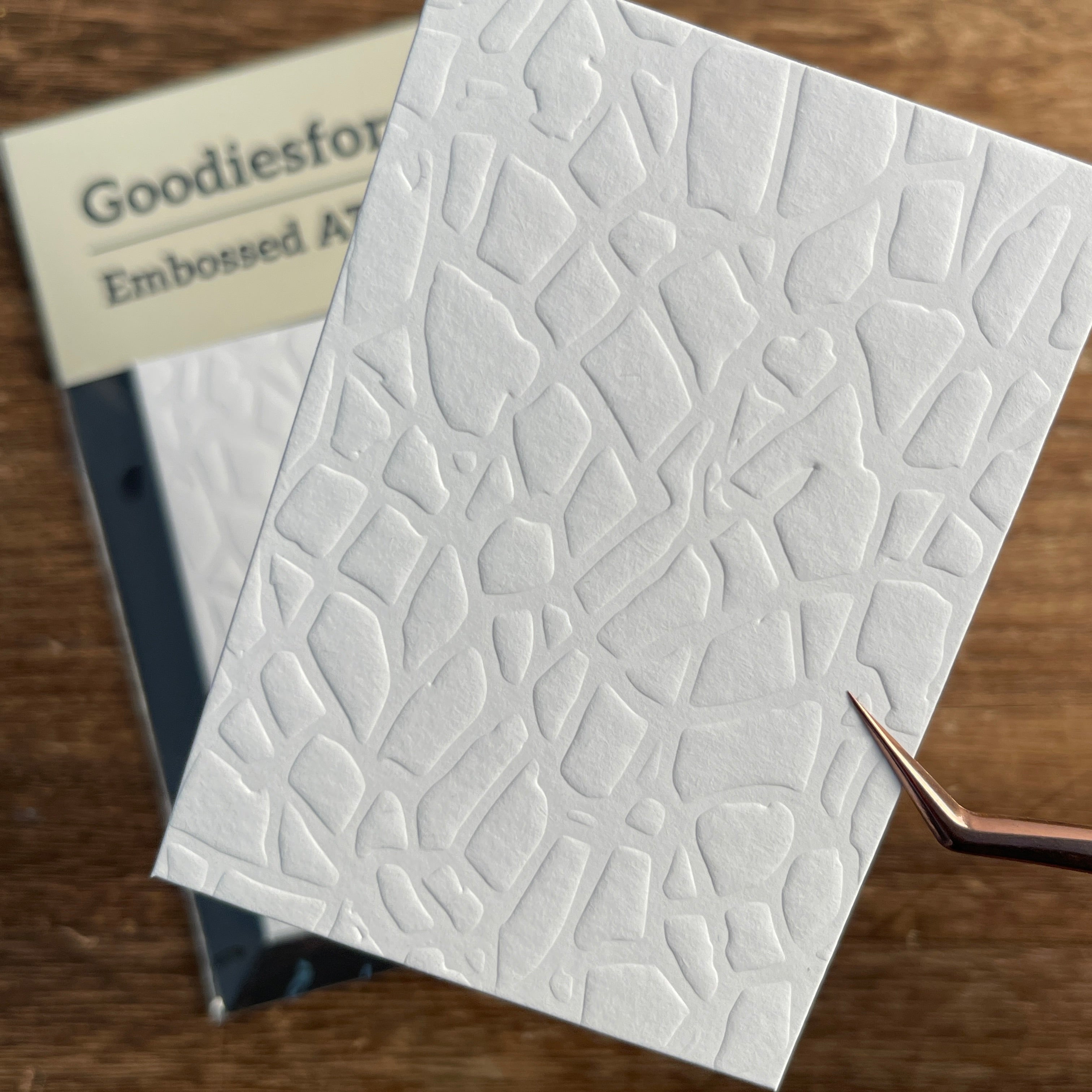 Stone Road Pattern Embossed ATC Cards 2.5x3.5inch 10 sheets per pack