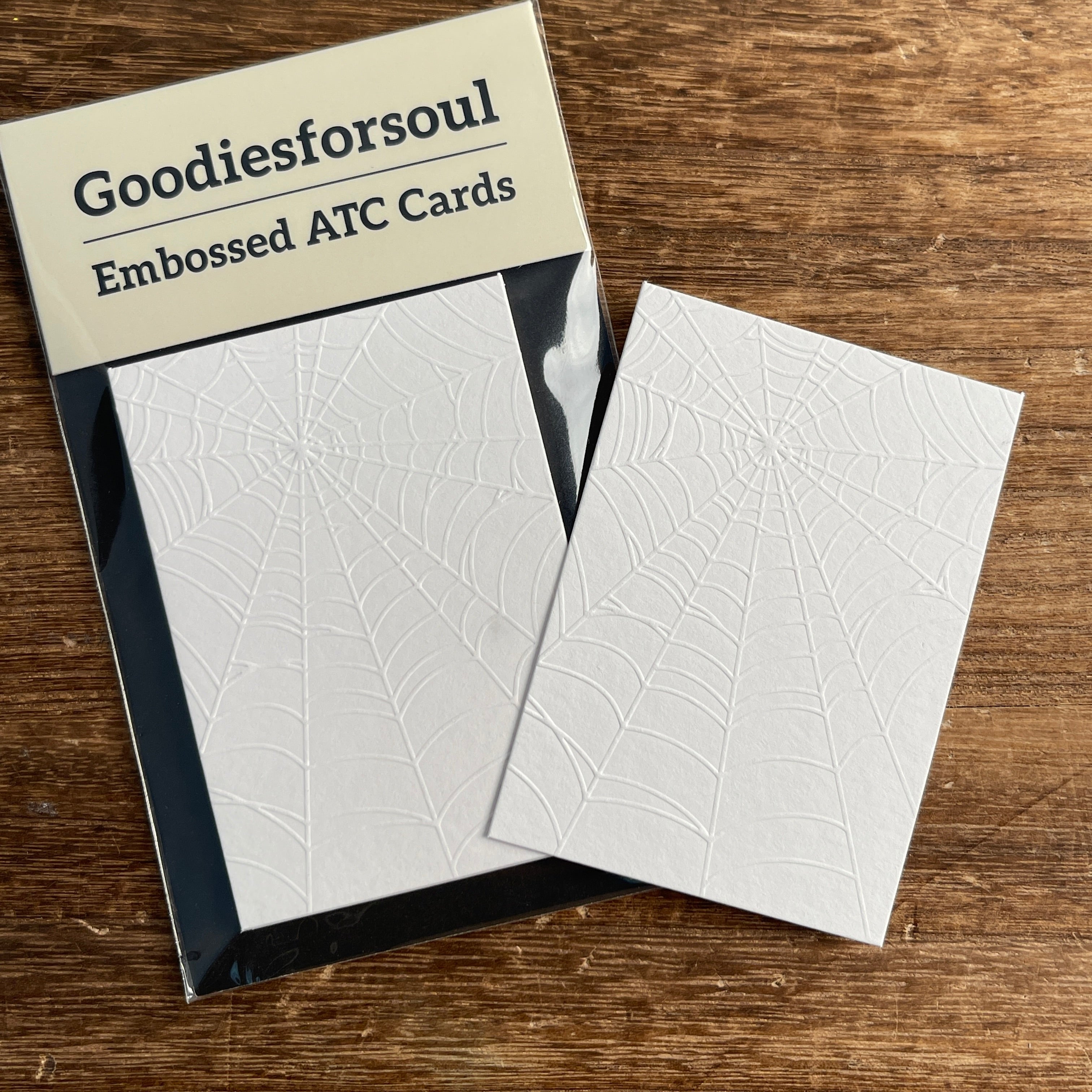 Spiderweb Embossed ATC Cards 2.5x3.5inch 10 sheets per pack