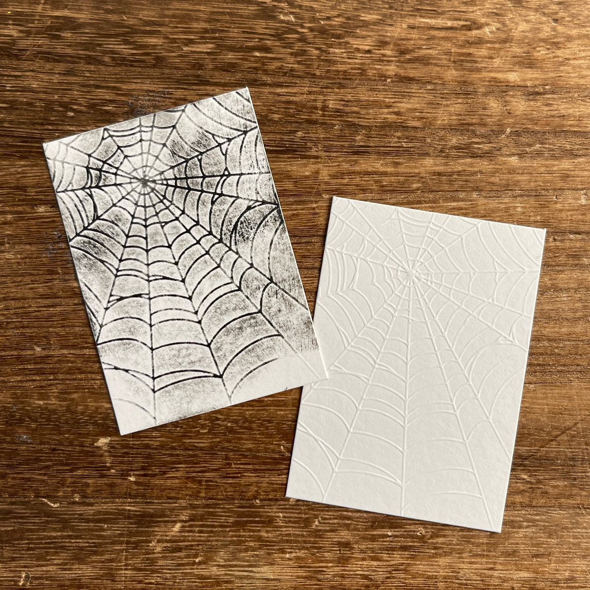 White embossed ATC card – view 26