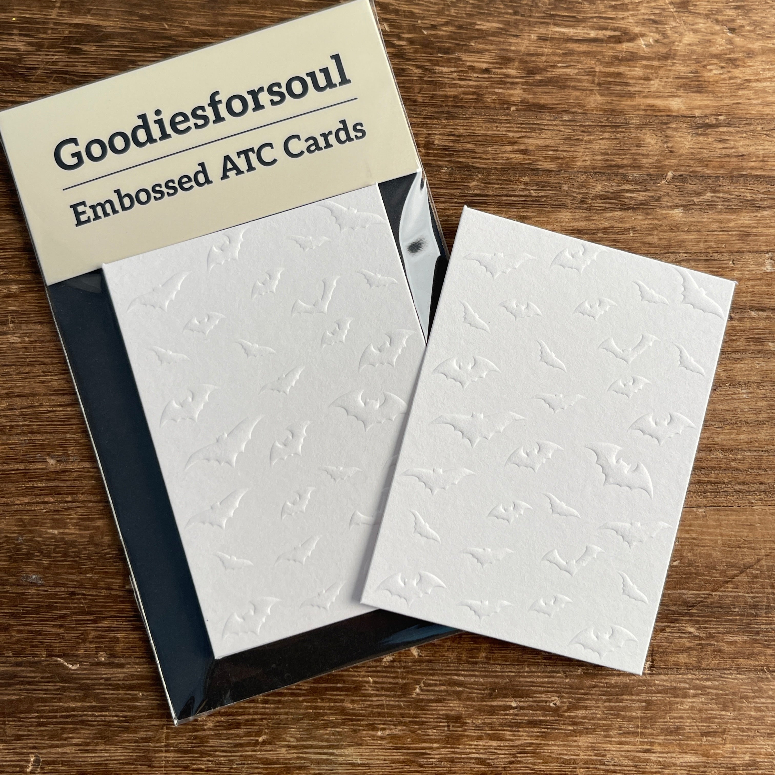 Bat Embossed ATC Cards 2.5x3.5inch 10 sheets per pack
